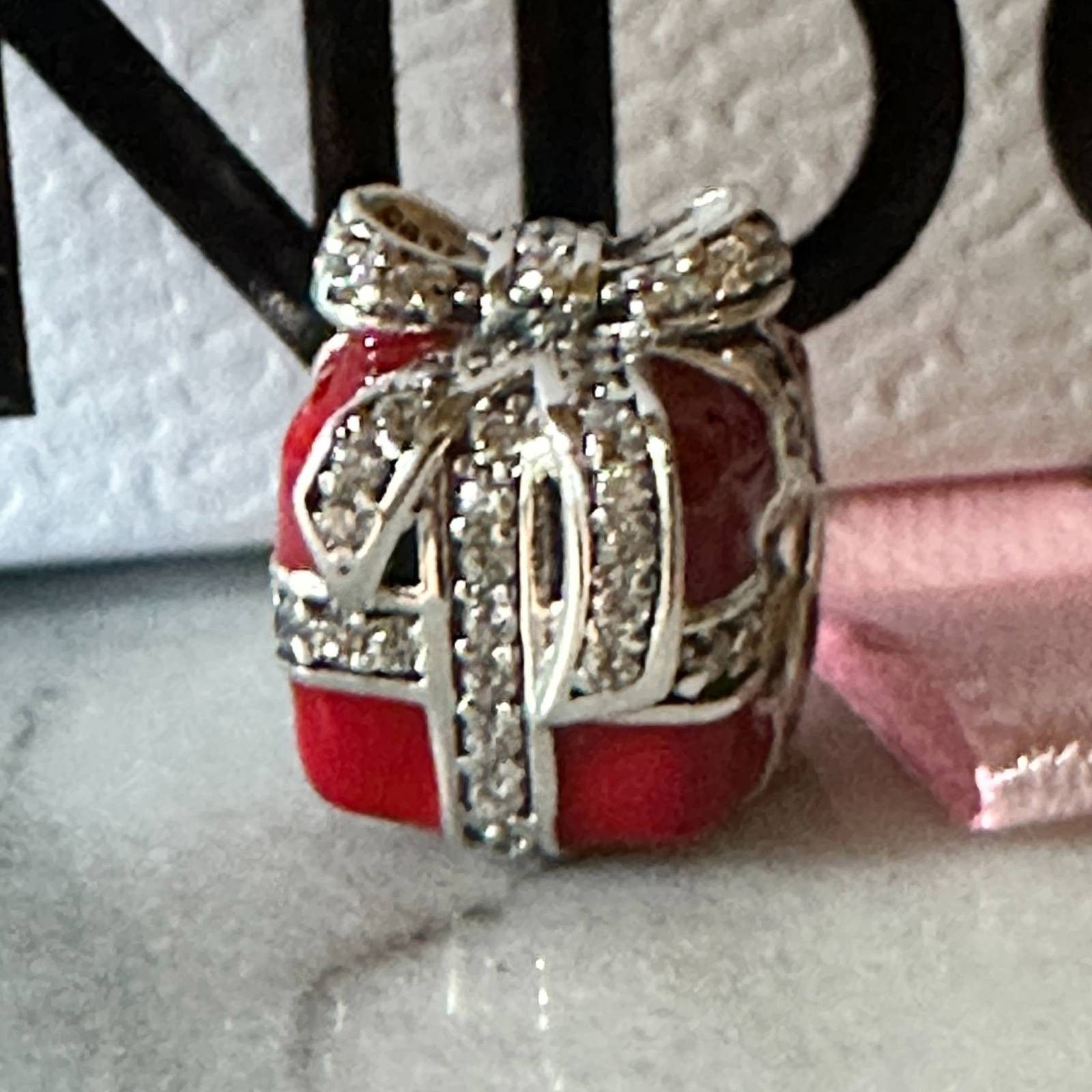 pandora Authentic Pandora Sparkling Surprise Red Enamel Gift Box, Re Size ONE SIZE - 1 Thumbnail