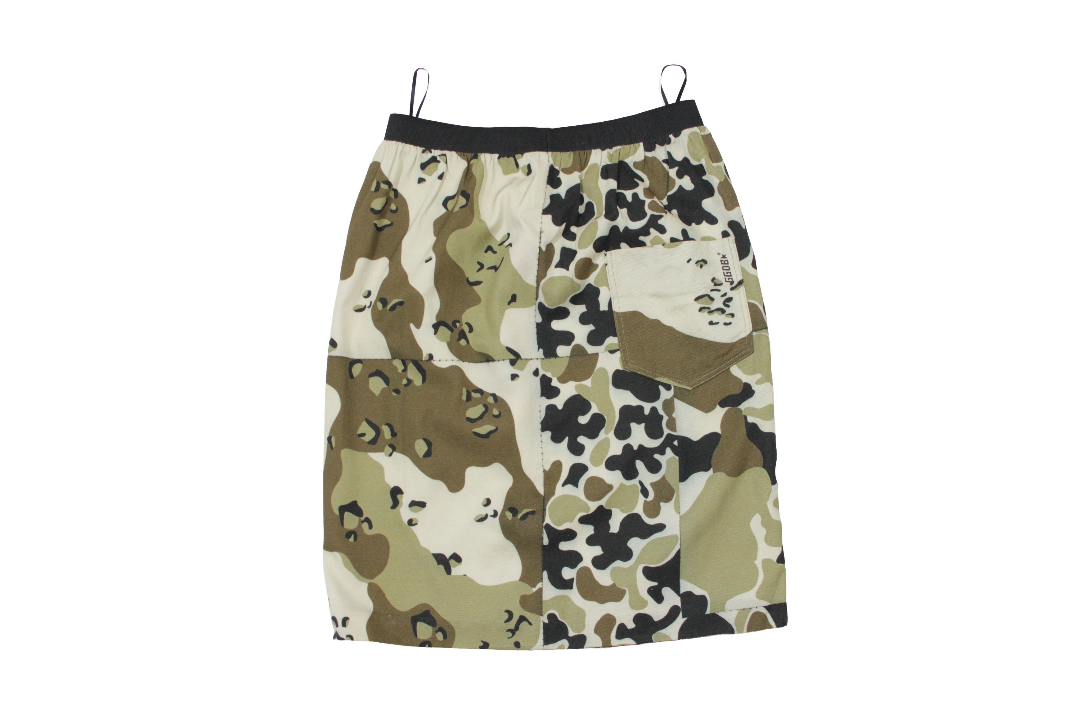 Golden Goose Tiger Camo Khaki Mid Skirt Size 26" / US 2 / IT 38 - 2 Thumbnail