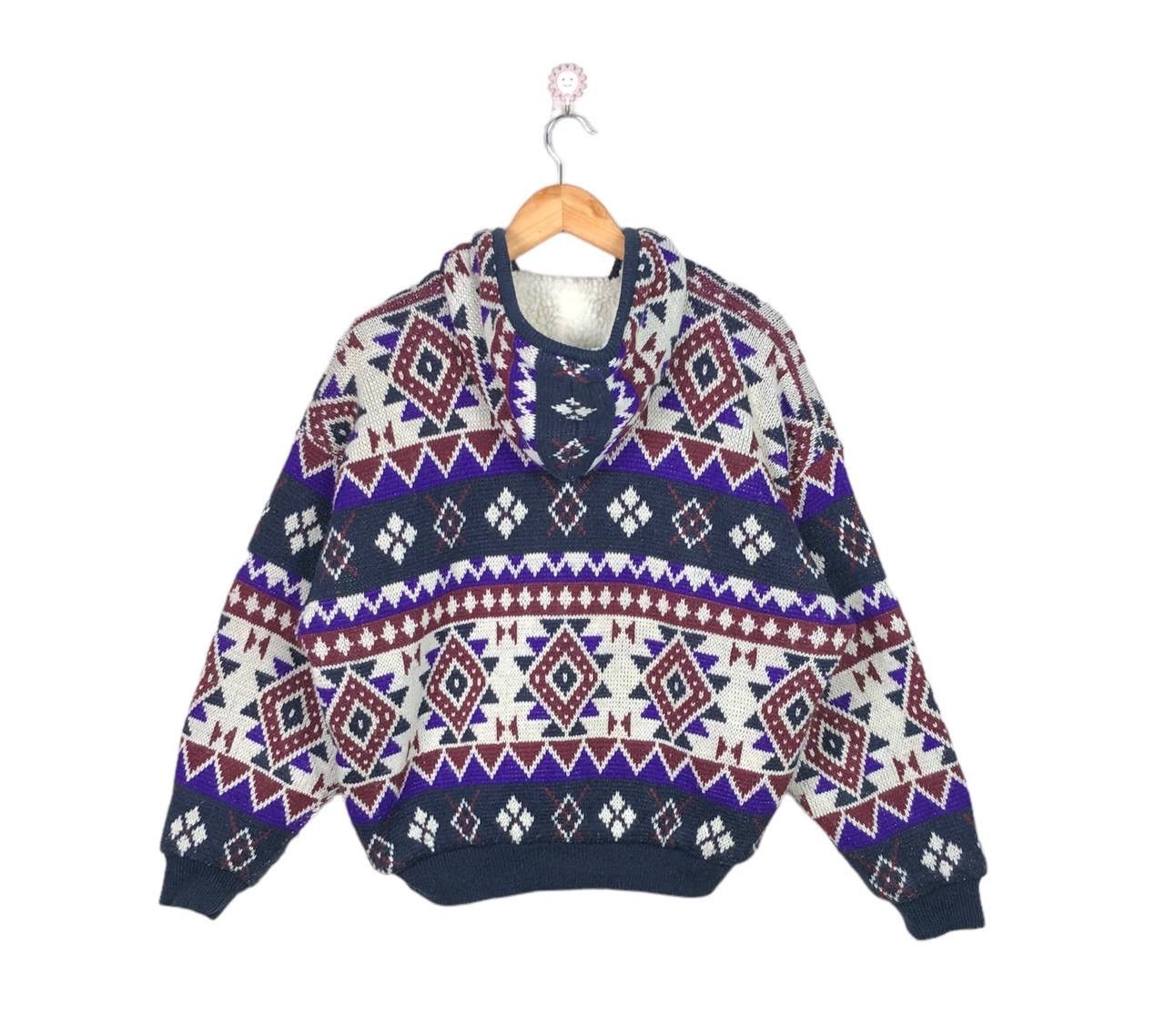 Native Vintage Native Navajo Aztec Wool Jacket Hooded Winter Size US M / EU 48-50 / 2 - 2 Thumbnail