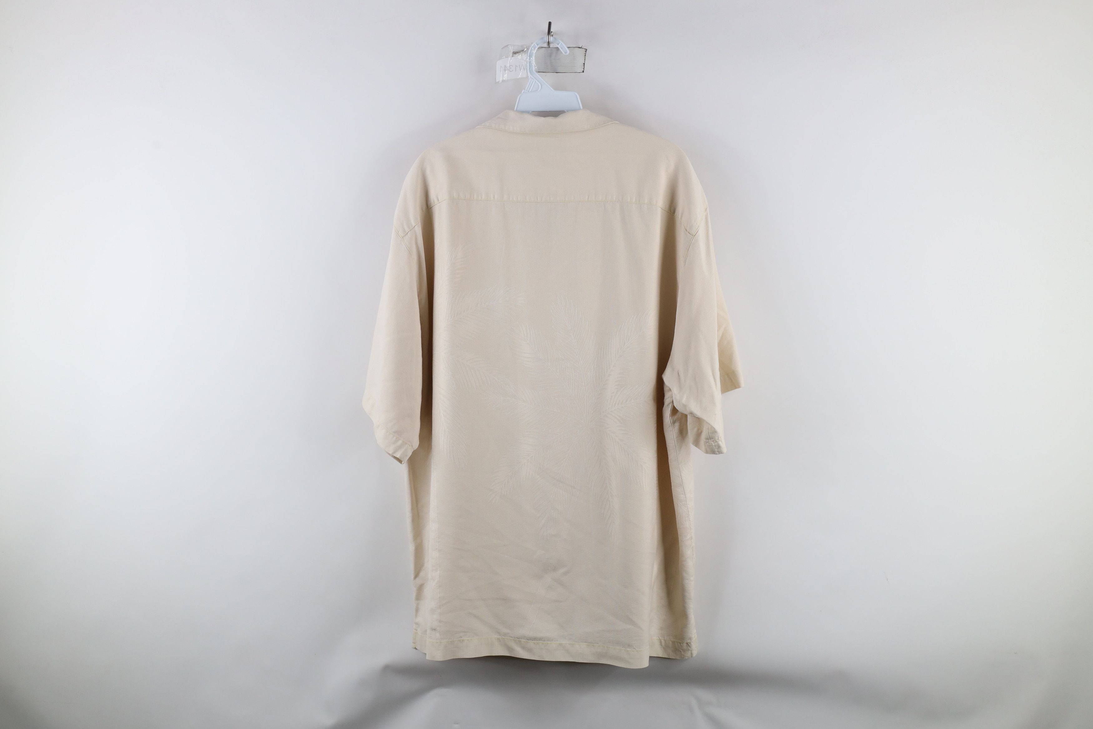 Tommy Bahama × Vintage Vintage 90s Tommy Bahama Looped Collar Button Shirt Beige Size US XL / EU 56 / 4 - 10 Thumbnail