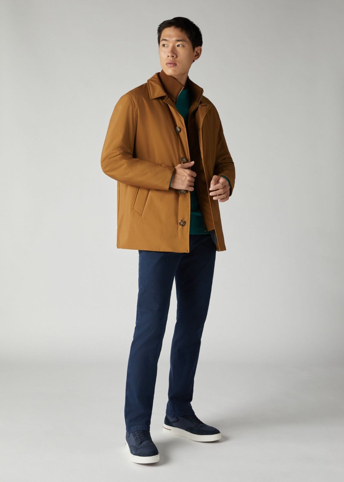 Loro Piana o1srvl11e1124 Ghibli WindWish Jacket in Camel Size US XL / EU 56 / 4 - 1 Thumbnail