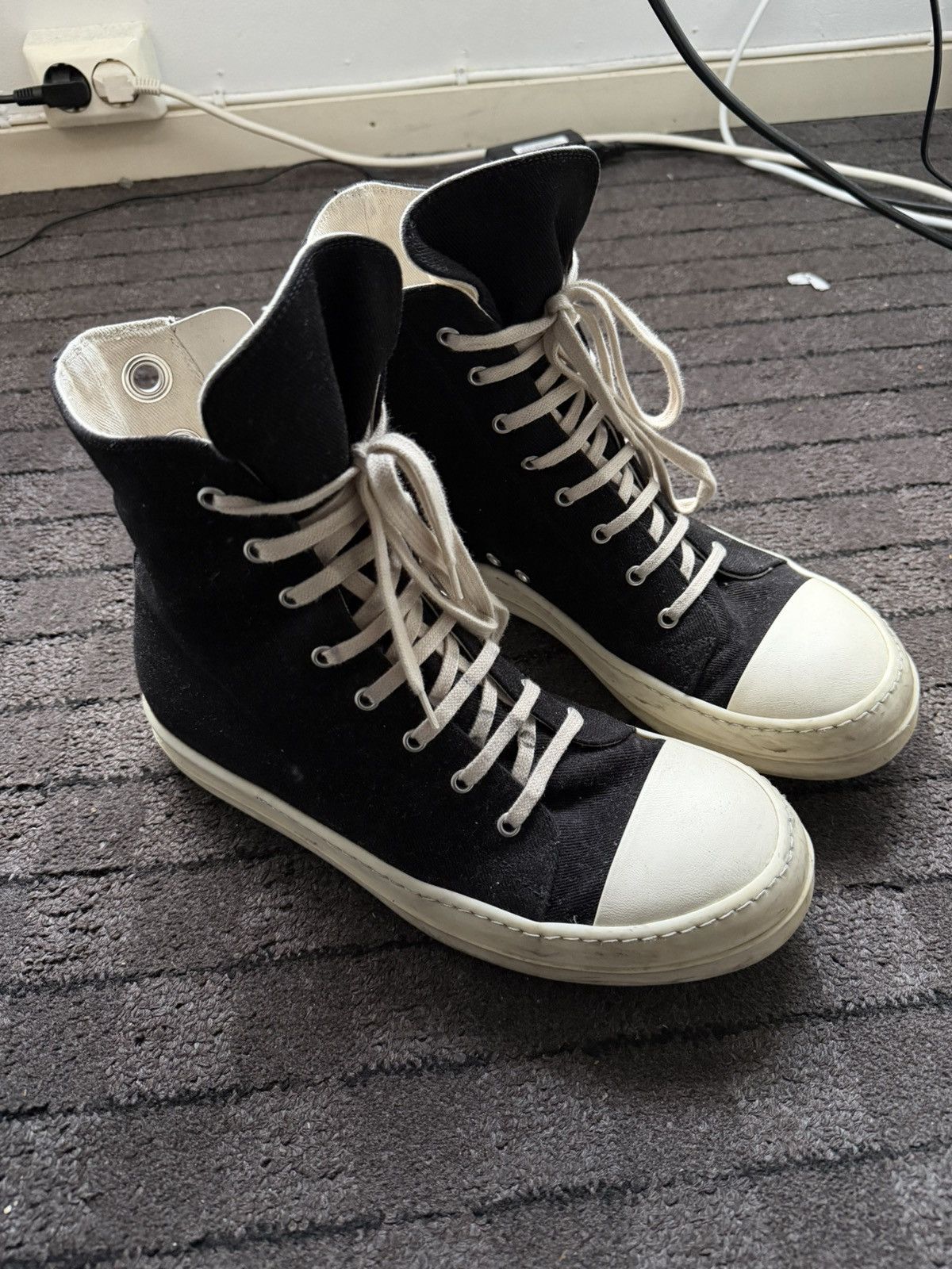 Rick Owens Drkshdw rick owens ramones high Size US 9.5 / EU 42-43 - 1 Thumbnail