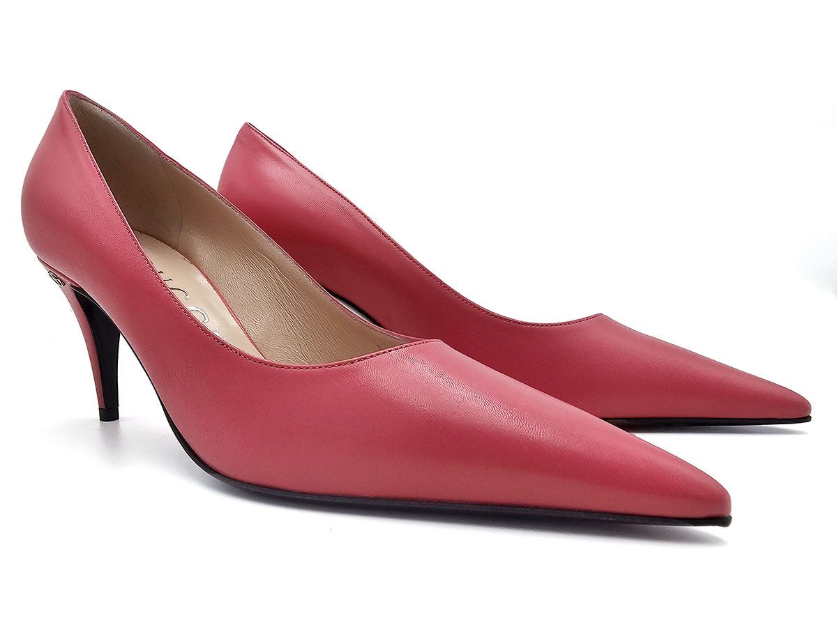 Gucci Gucci Pink Leather Mid Heel Pumps Women’s Shoes Size 39 US 9 Size US 9 / IT 39 - 6 Thumbnail