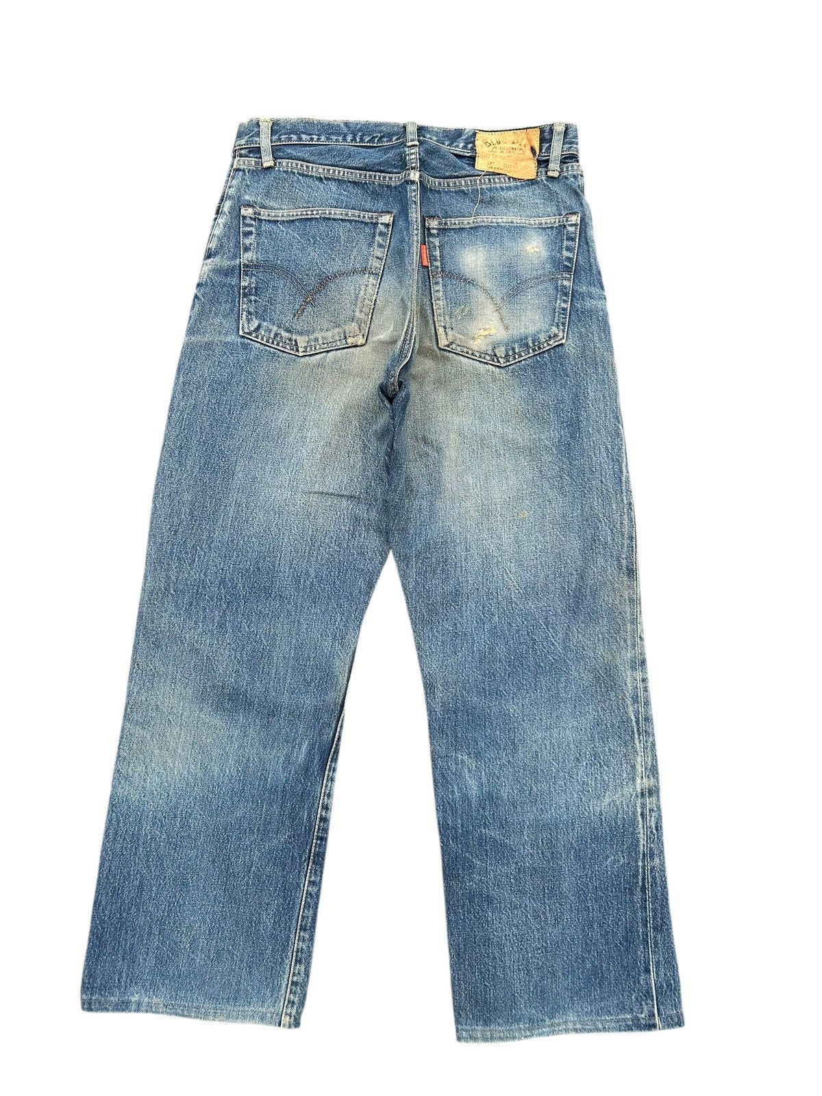 Japanese Brand × Kapital × Vintage HR.MARKET BLUE BLUE SELVEDGE Distressed Denim Jeans Size US 30 / EU 46 - 10 Thumbnail