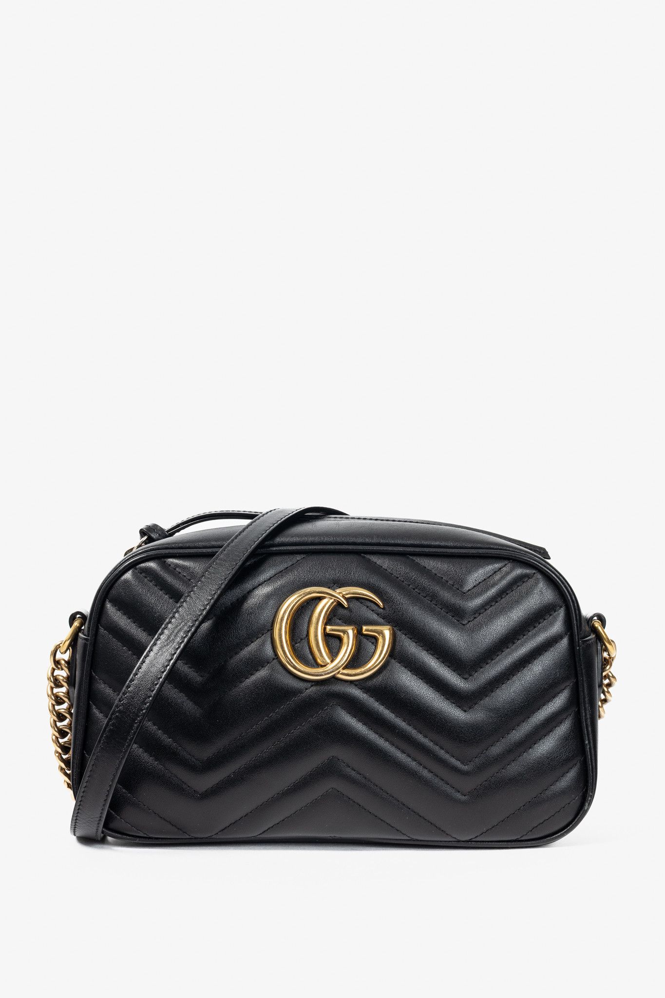 Gucci Gucci GG Marmont Small Black Matelassé Shoulder Bag Size ONE SIZE - 1 Thumbnail