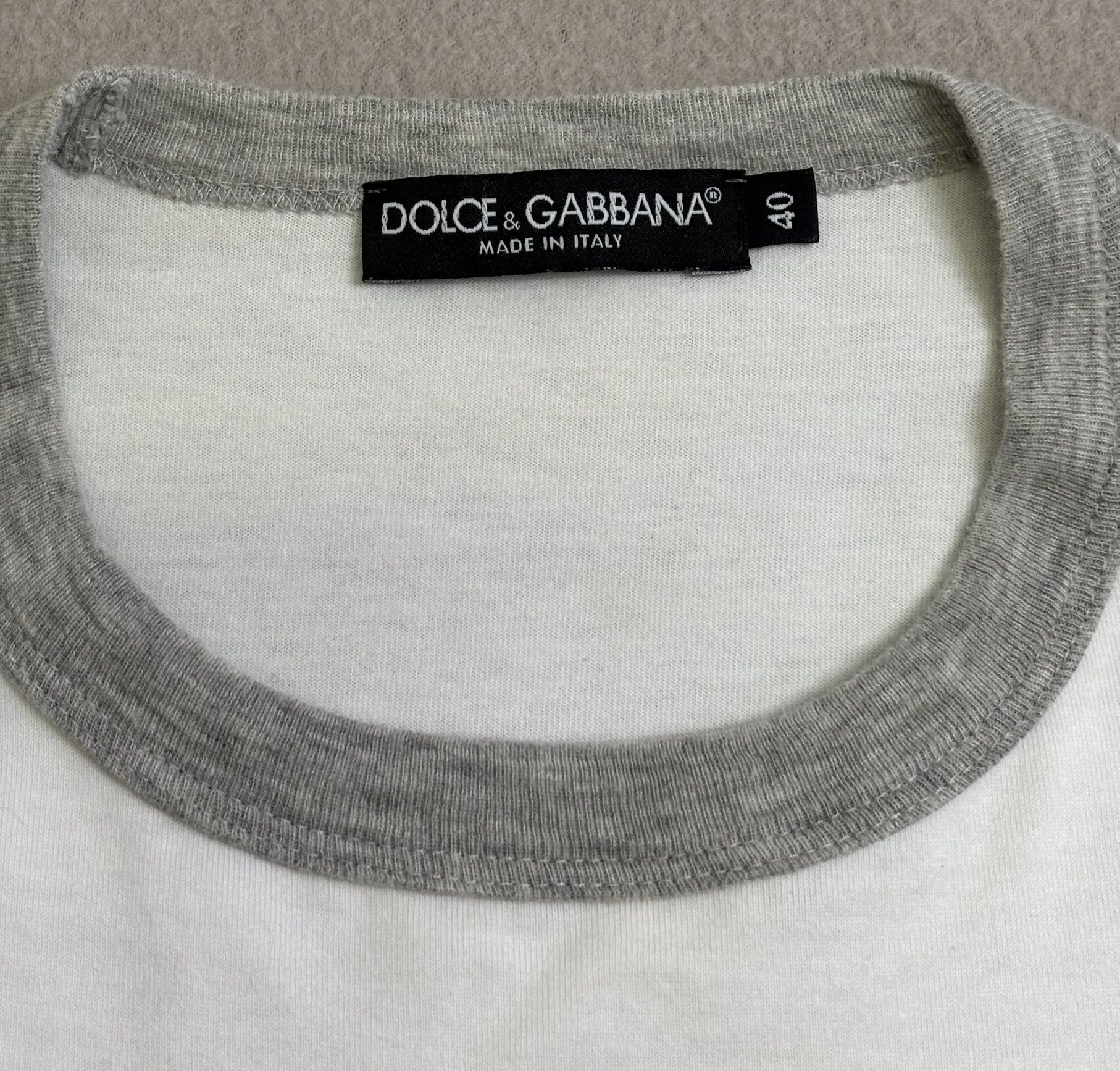 Dolce & Gabbana × Vintage Dolce & Gabbana White T-shirt Roz. 40 Size S / US 4 / IT 40 - 7 Thumbnail