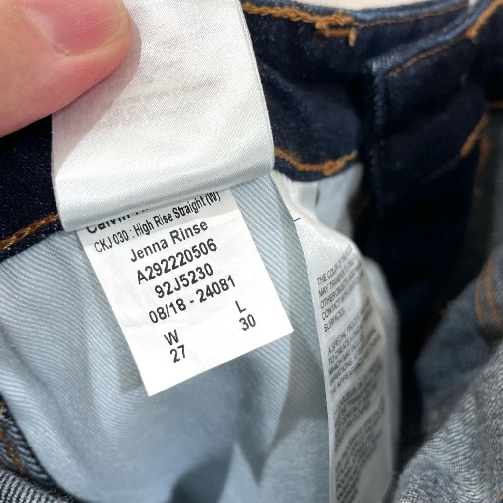 Calvin Klein Calvin Klein High Rise Straight CKJ 030 Jeans Size 27/30 Size 27" / US 4 / IT 40 - 9 Thumbnail