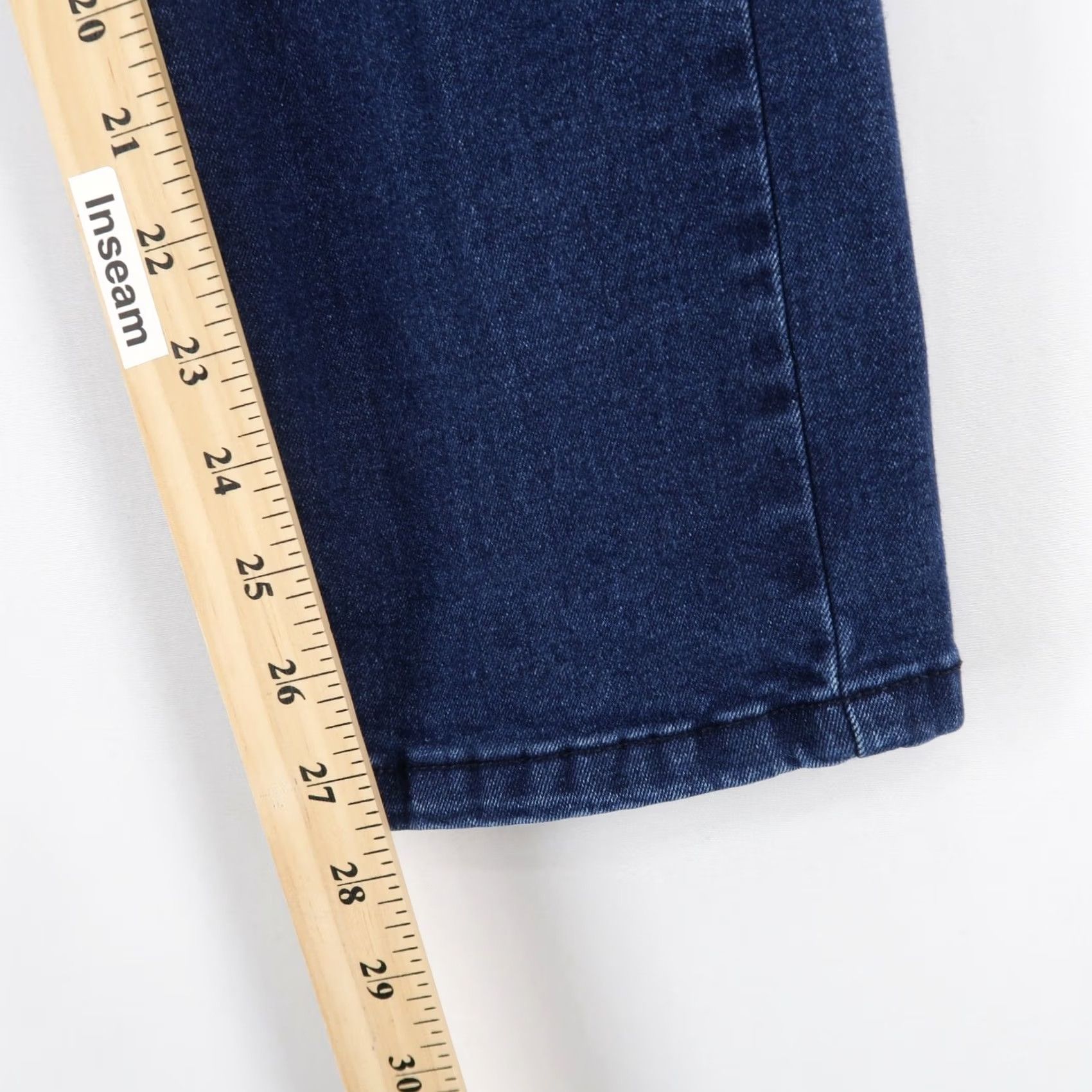 Denime The Perfect Jean Slim Thick Jeans Mens 30x28 Blue Mid Rise Stretch Denim Dark Jeans Size US 30 / EU 46 - 7 Thumbnail