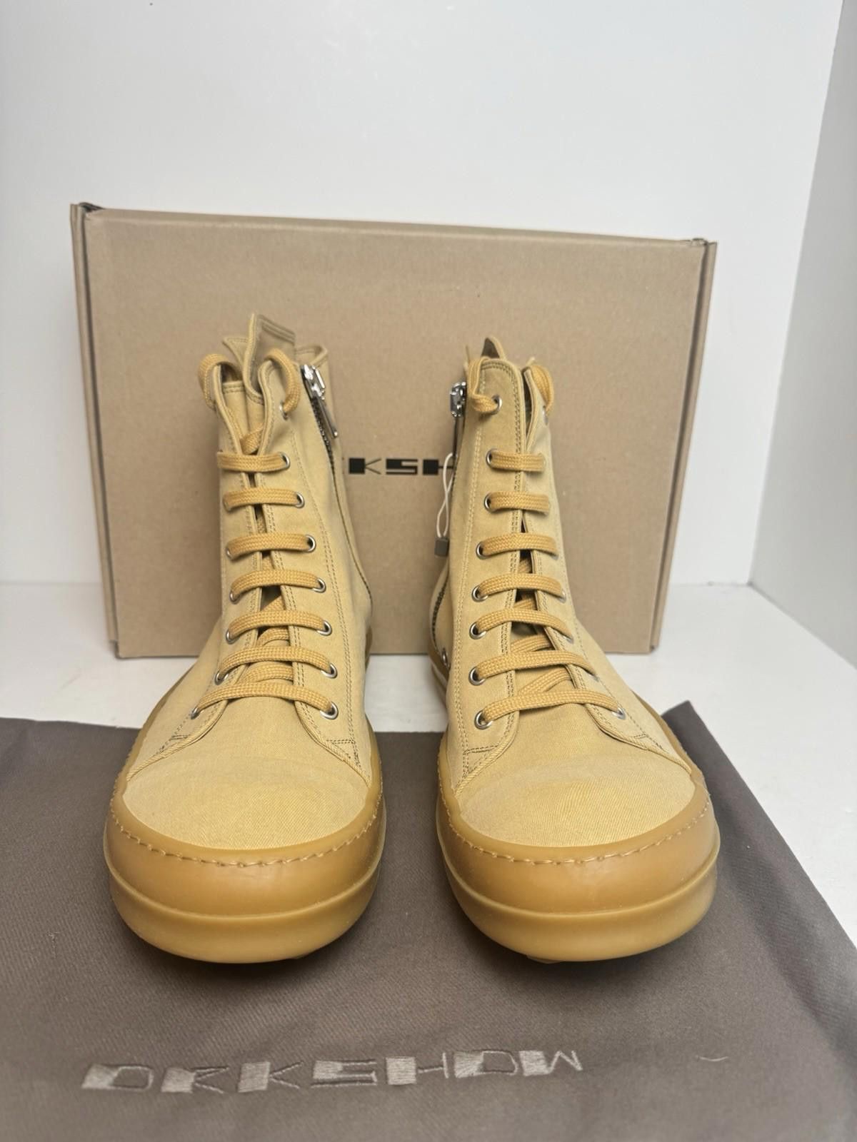 Rick Owens Rick Owens DRKSHDW Ramones Mustard High Top Sneakers Size 42 Size US 9 / EU 42 - 3 Thumbnail