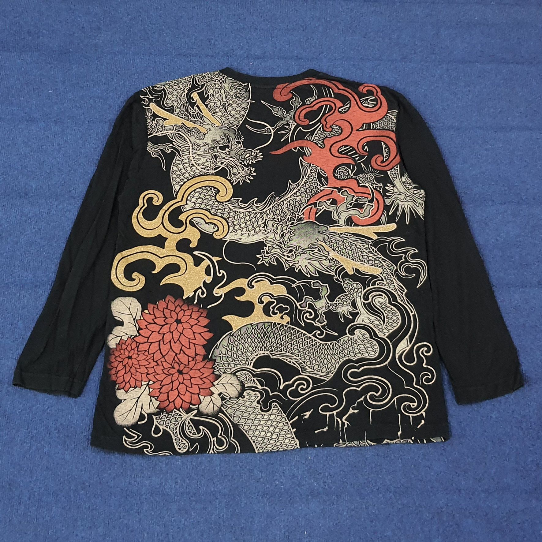 Japanese Brand Vintage Strange Heaven Dragon Tattoo Style Tshirt C276N14 Size US L / EU 52-54 / 3 - 1 Thumbnail