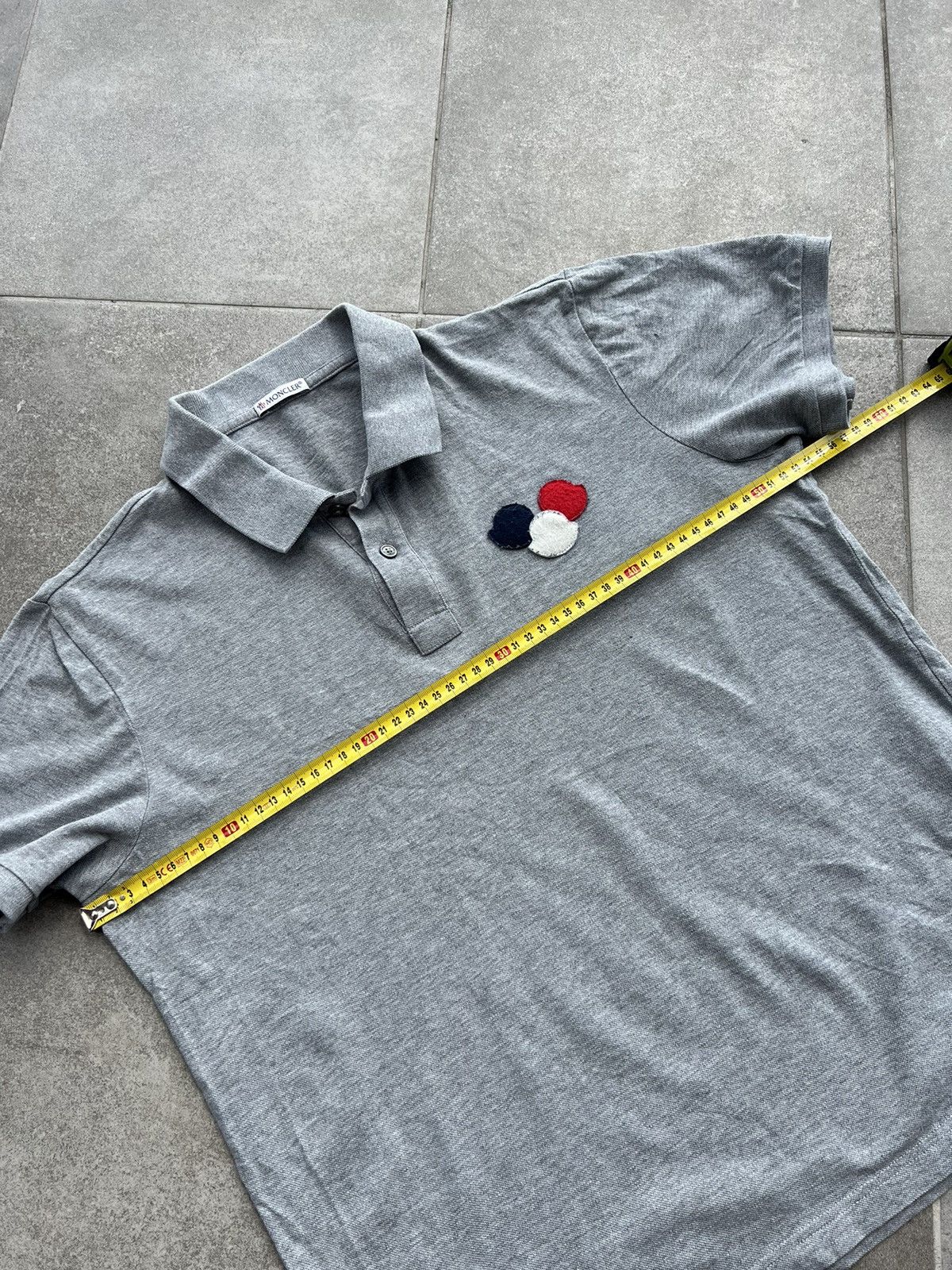 Moncler Moncler Maglia Polo Manica Corta grey triple logo Size US S / EU 44-46 / 1 - 10 Thumbnail