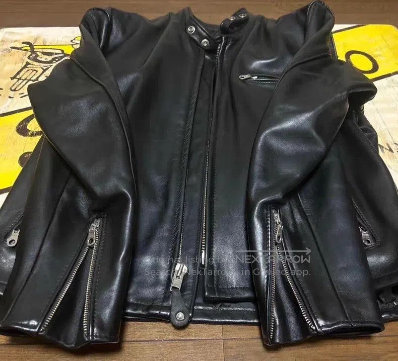Other Straight stand-up collar leather jacket Size US S / EU 44-46 / 1 - 4 Thumbnail