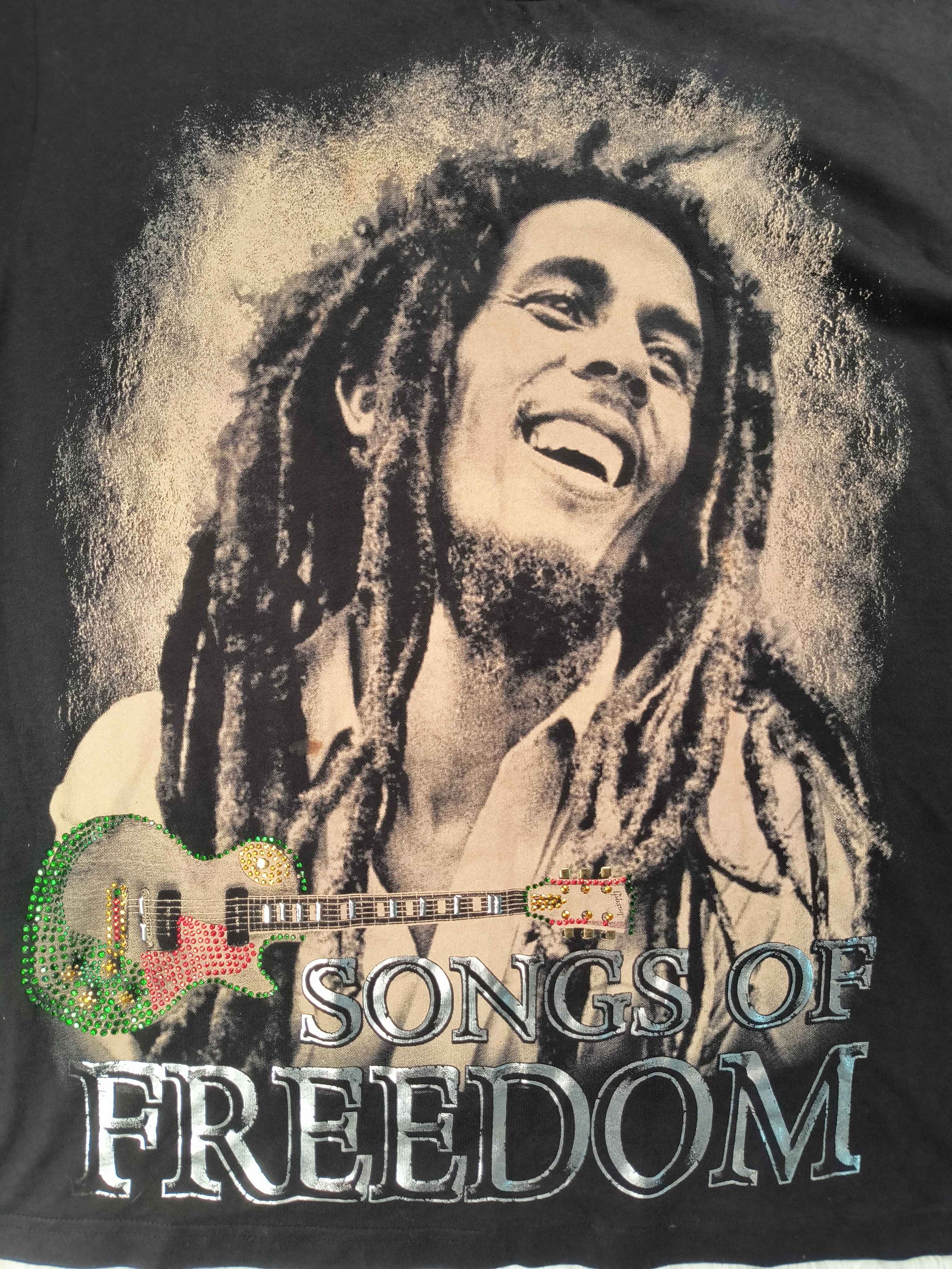 Vintage Y2K Bob Marley songs of freedom tee