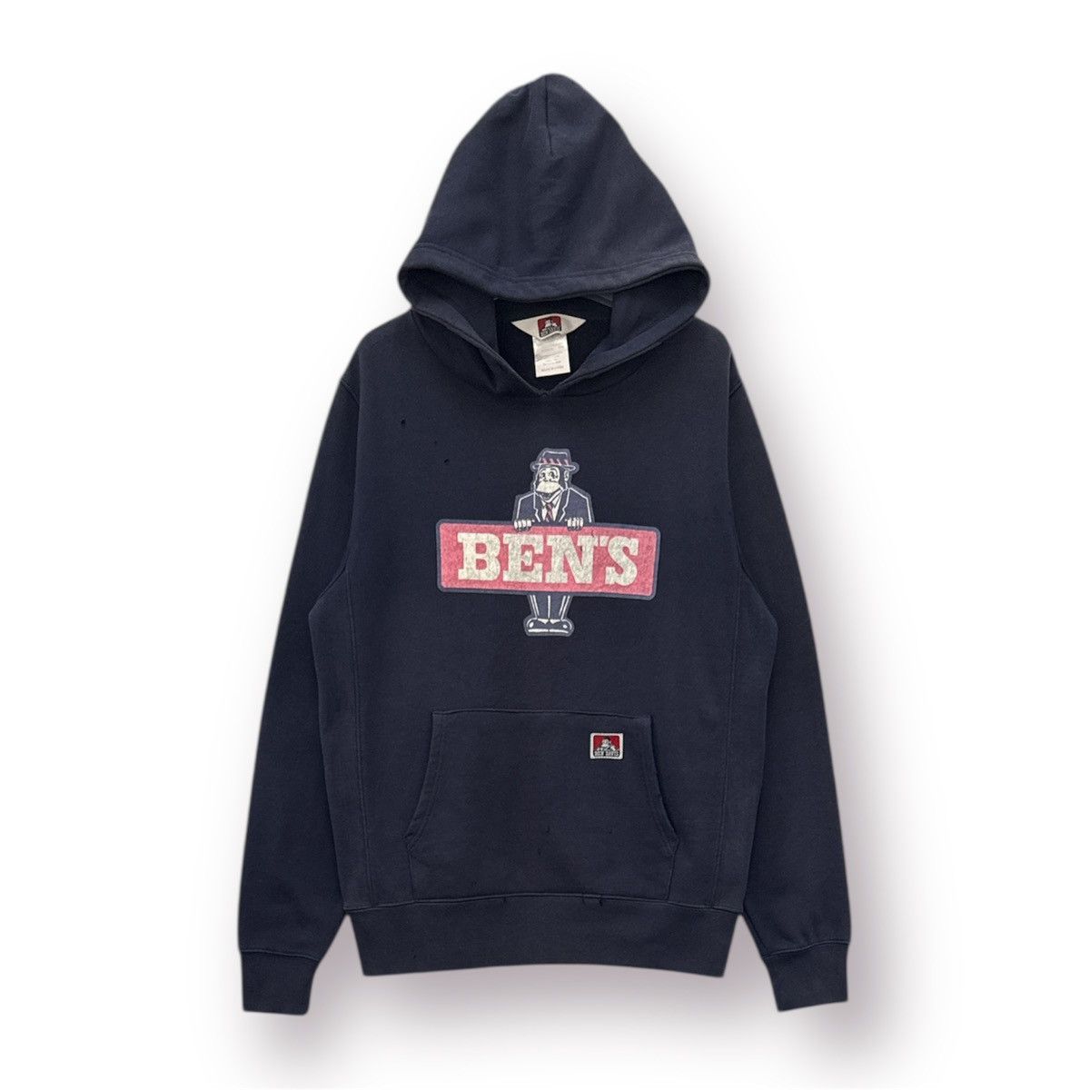 Ben Davis 🔥 Ben Davis Big Logo Streetwear Distressed Sweat Hoodie - M Size US M / EU 48-50 / 2 - 1 Thumbnail