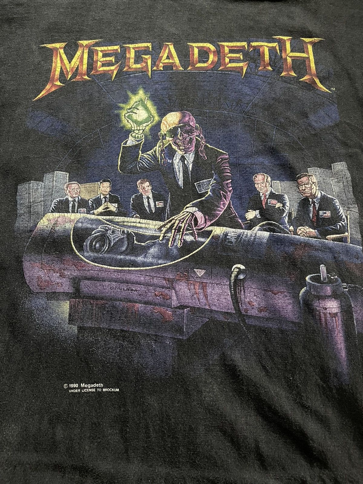 Band Tees Vintage 1990 Megadeth Rust In Peace Tour Shirt XL Brockum Size US XL / EU 56 / 4 - 1 Thumbnail