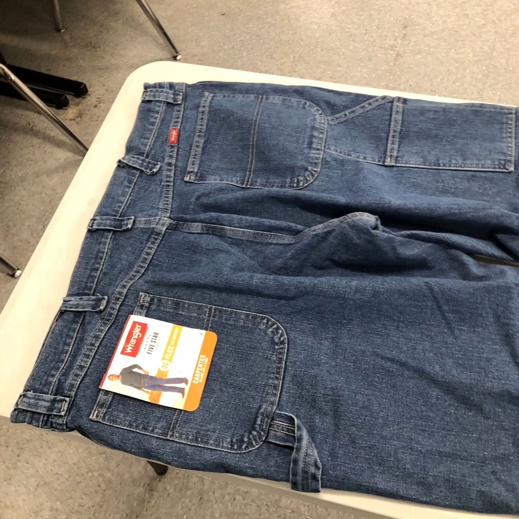 Wrangler VINTAGE Wrangler Five Star Flex Carpenter Jeans Blue 42x30 NWT Men Regular 42x30 Blue Carpenter Stars Jeans Size US 42 / EU 58 - 5 Thumbnail