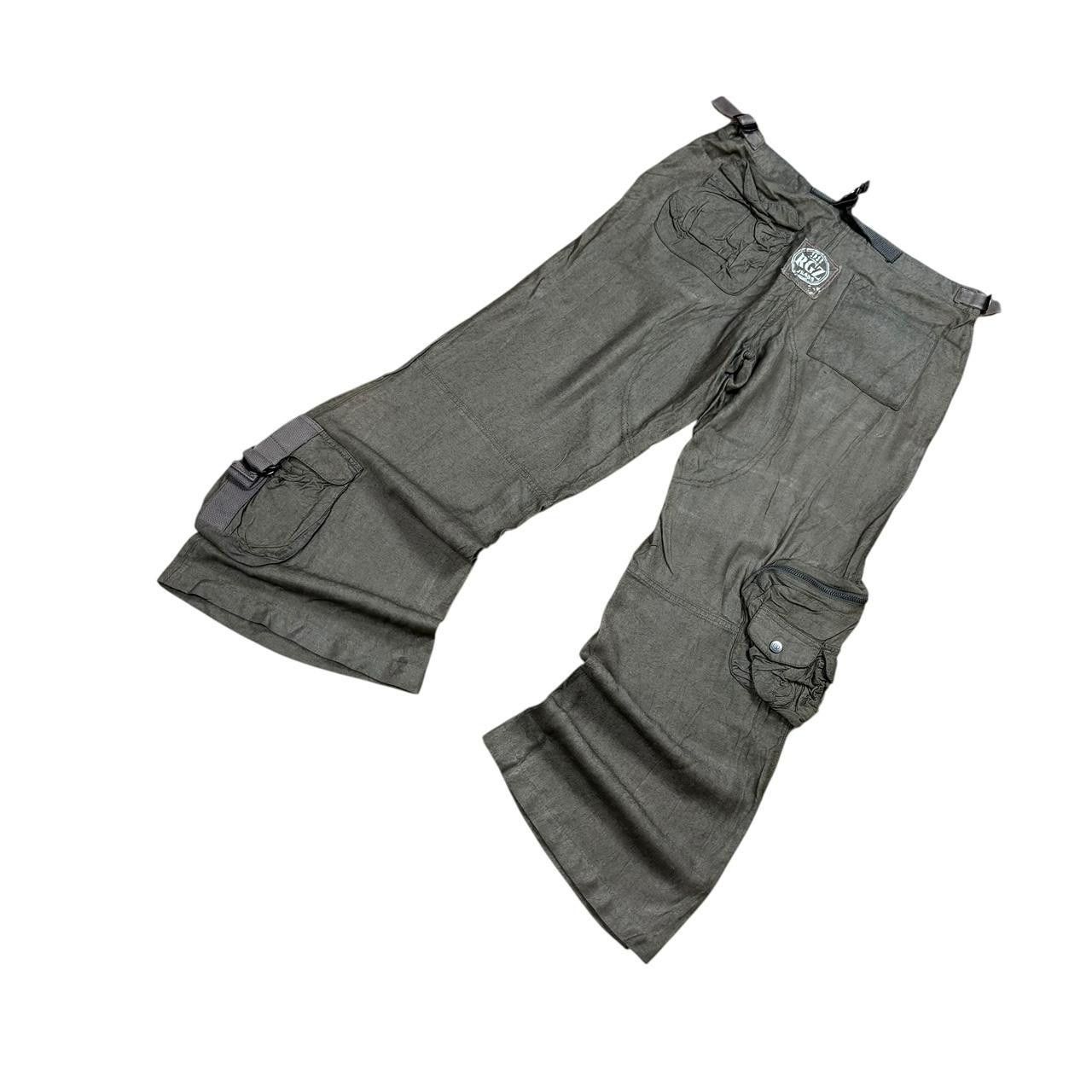 Japanese Brand Vintage Y2K Cargo Pants in Olive Green Size US 31 - 6 Thumbnail