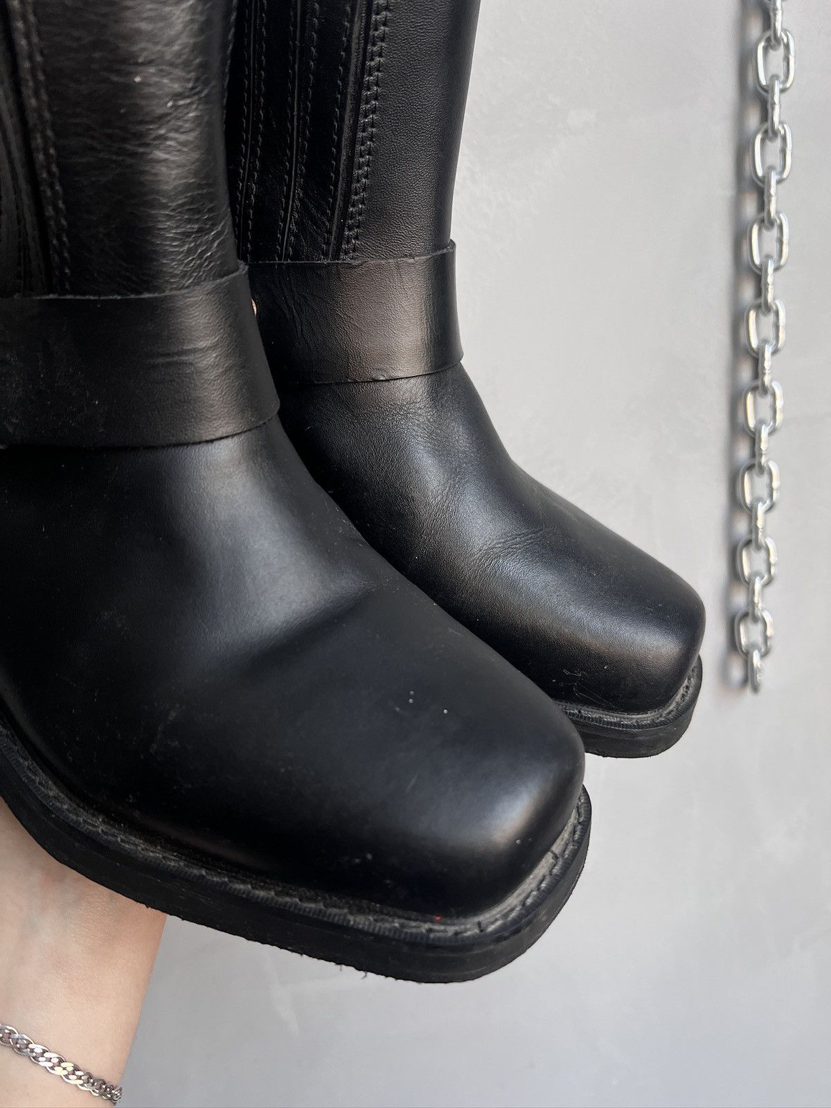 Wrangler Guidi style western Leather Ankle Boots Japanese Style Size US 7 / EU 40 - 4 Thumbnail