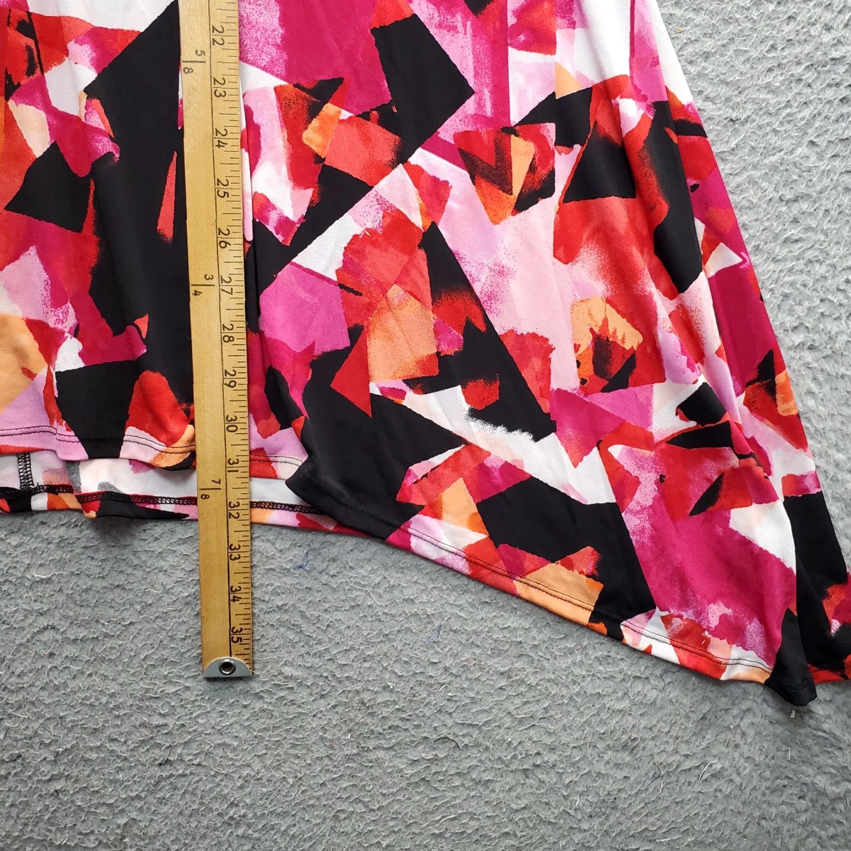 Avenue Avenue Blouse Women 26 Multicolor Abstract Print Stretch Asymmetrical Hem Shirt Women Size 26 Size 4XL / US 24-26 - 7 Thumbnail