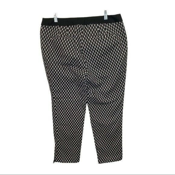 Other Chico's 2 Pants Black White Diamond Cropped Ankle 12 Size 34" / US 12 / IT 48 - 11 Thumbnail