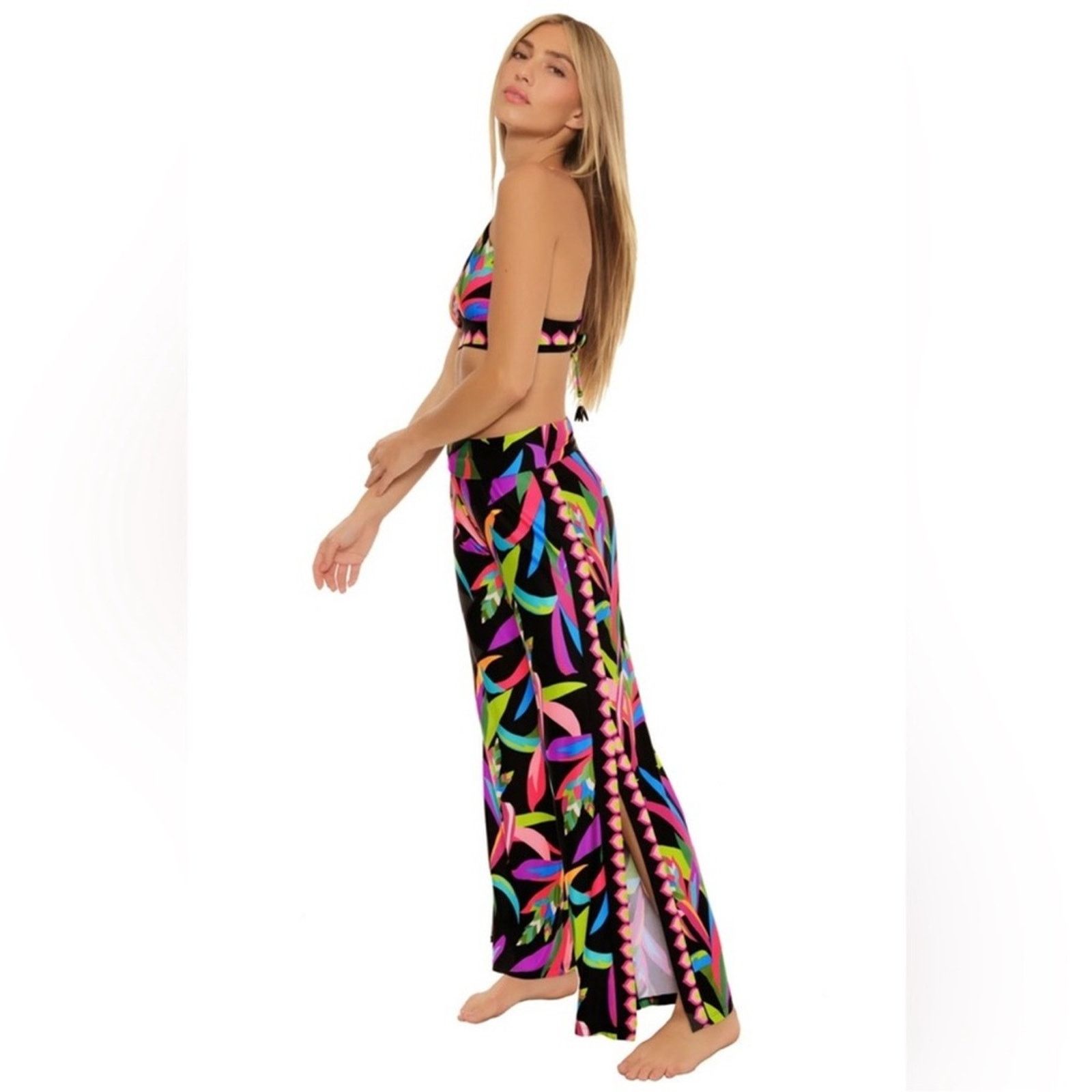 Trina Turk 🎉LAST PIECE🎉TRINA TURK Birds‎ Of Paradise Cover-Up Pants Size L / US 10 / IT 46 - 8 Thumbnail