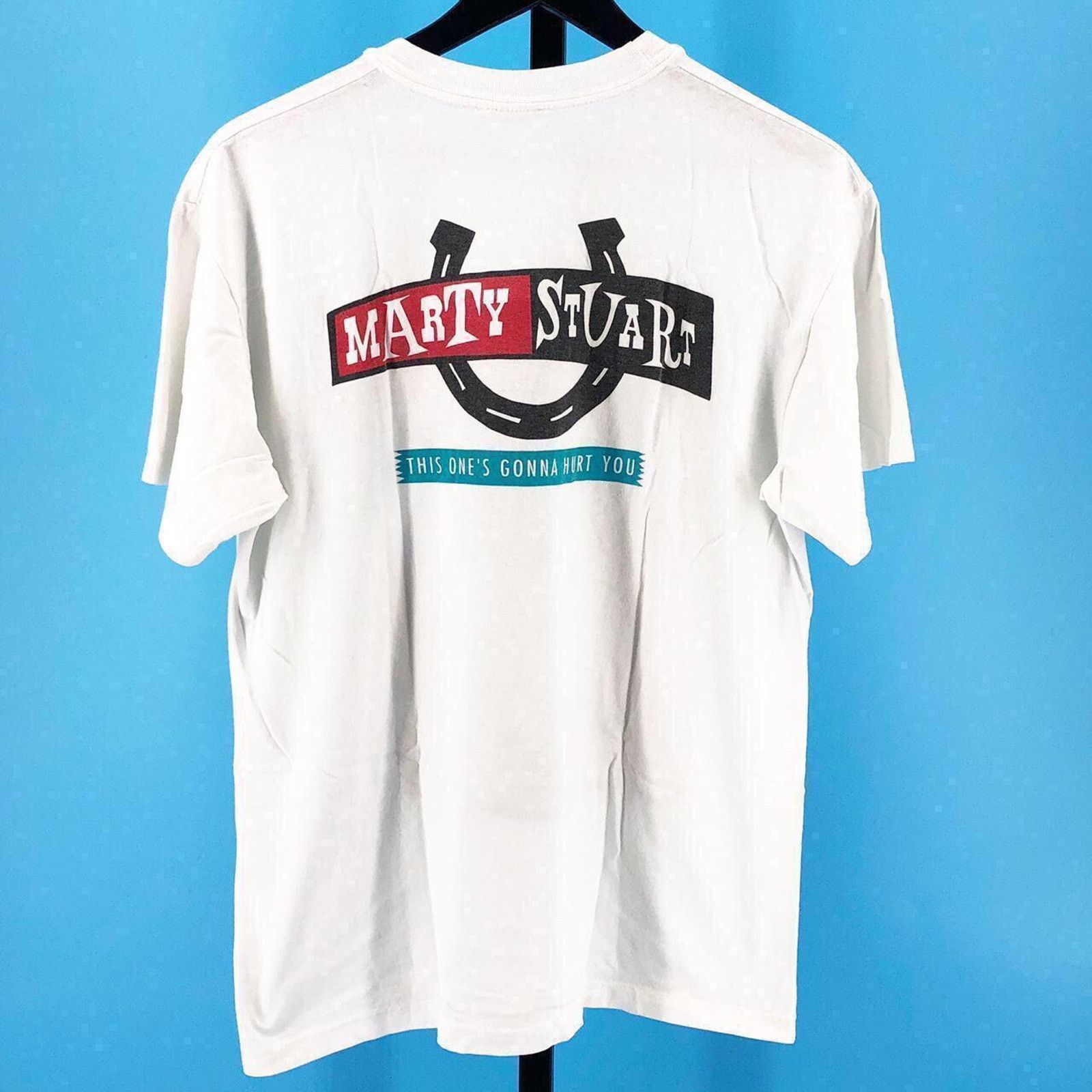 Hanes × Vintage Marty Stuart 1992 This One's Gonna Hurt You Tour Tshirt Size US L / EU 52-54 / 3 - 2 Thumbnail