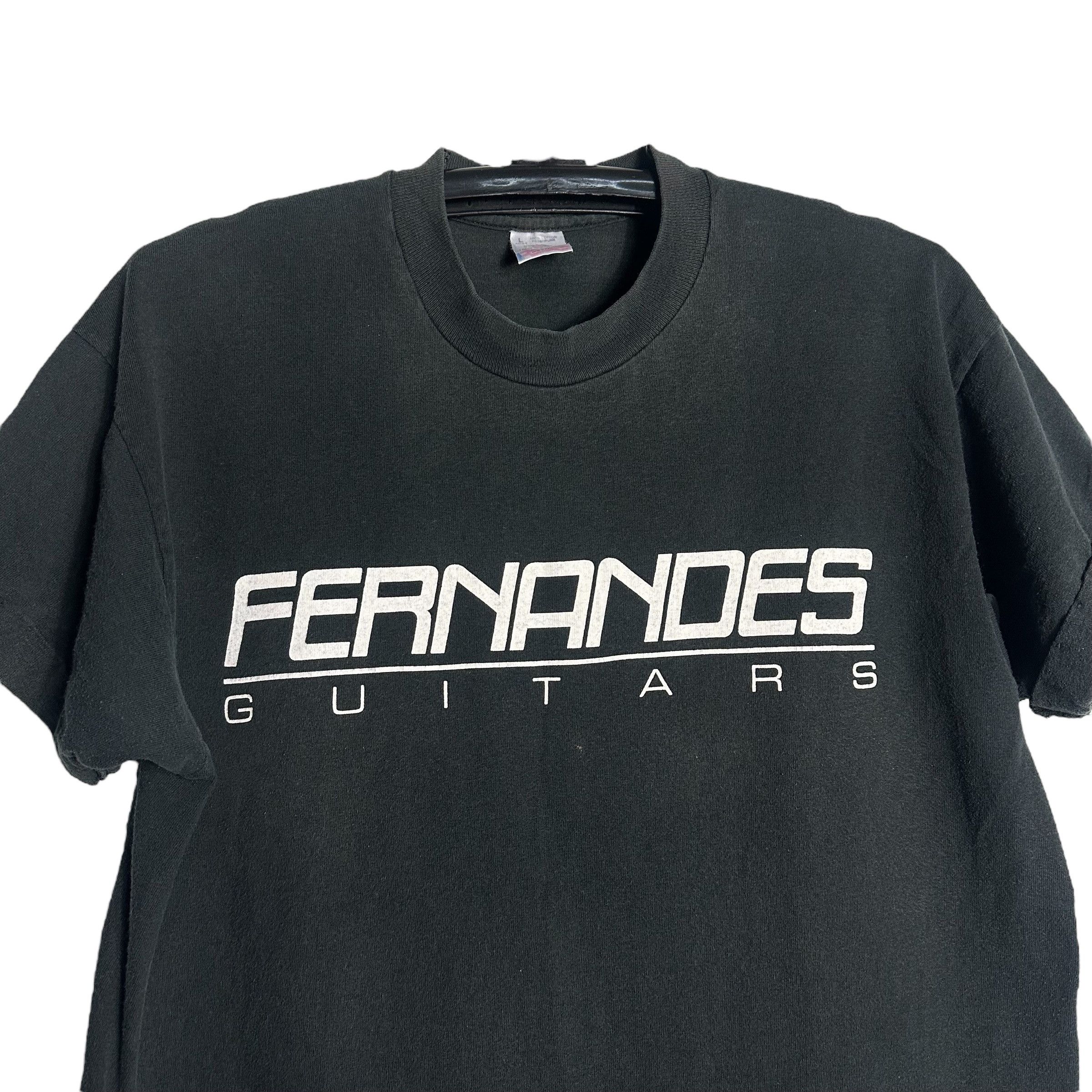 Fruit Of The Loom × Vintage 🔥RARE🔥Vintage Fernandes Guitars Spell Out T-shirt Size US L / EU 52-54 / 3 - 2 Thumbnail
