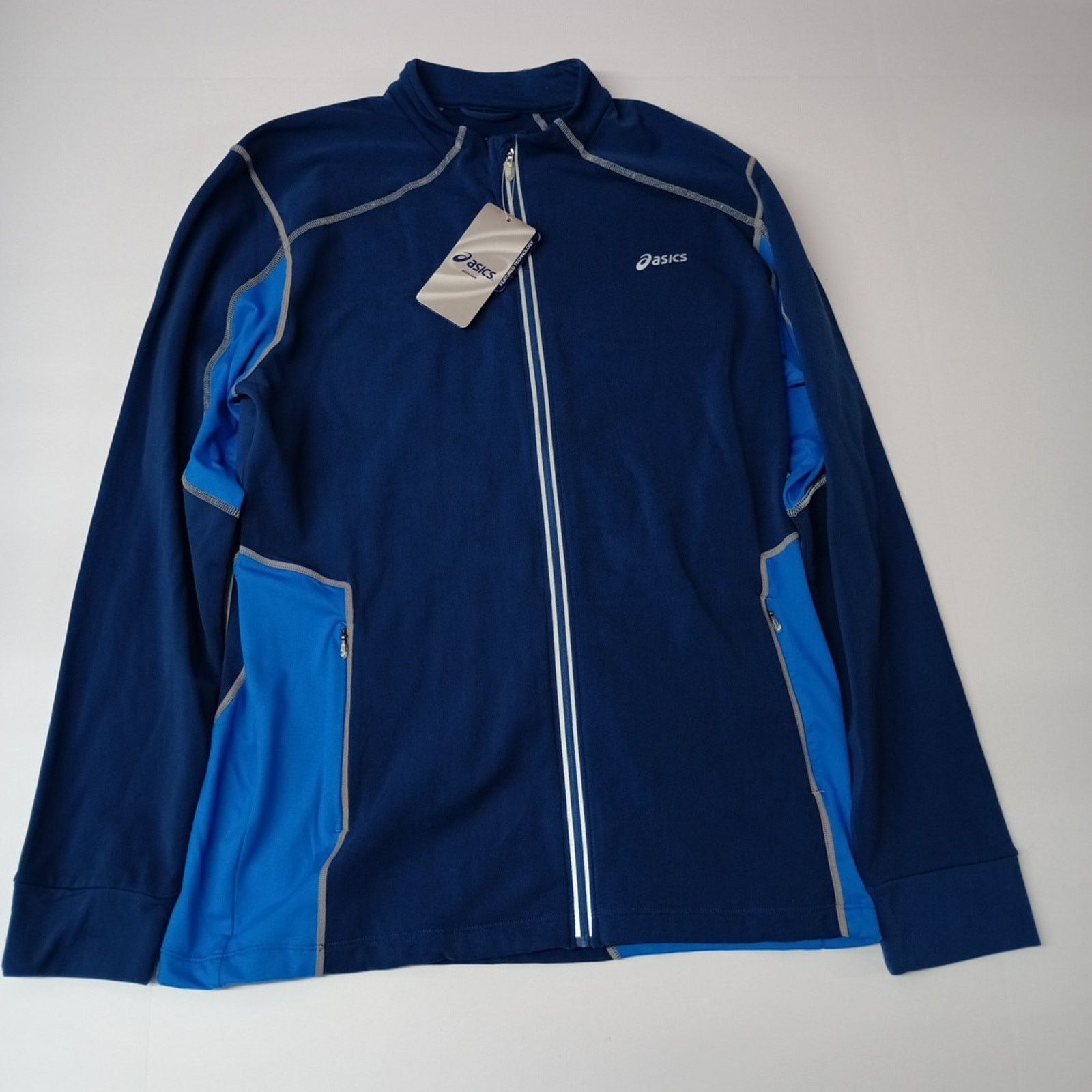 Asics ASICS Men's Run Lite Show Jacket Running Apparel Size M Blue Size US M / EU 48-50 / 2 - 1 Thumbnail