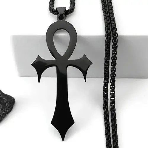 Jewelry Goth Egyptian Cross Ankh Key of Life Necklace Size ONE SIZE - 6 Thumbnail