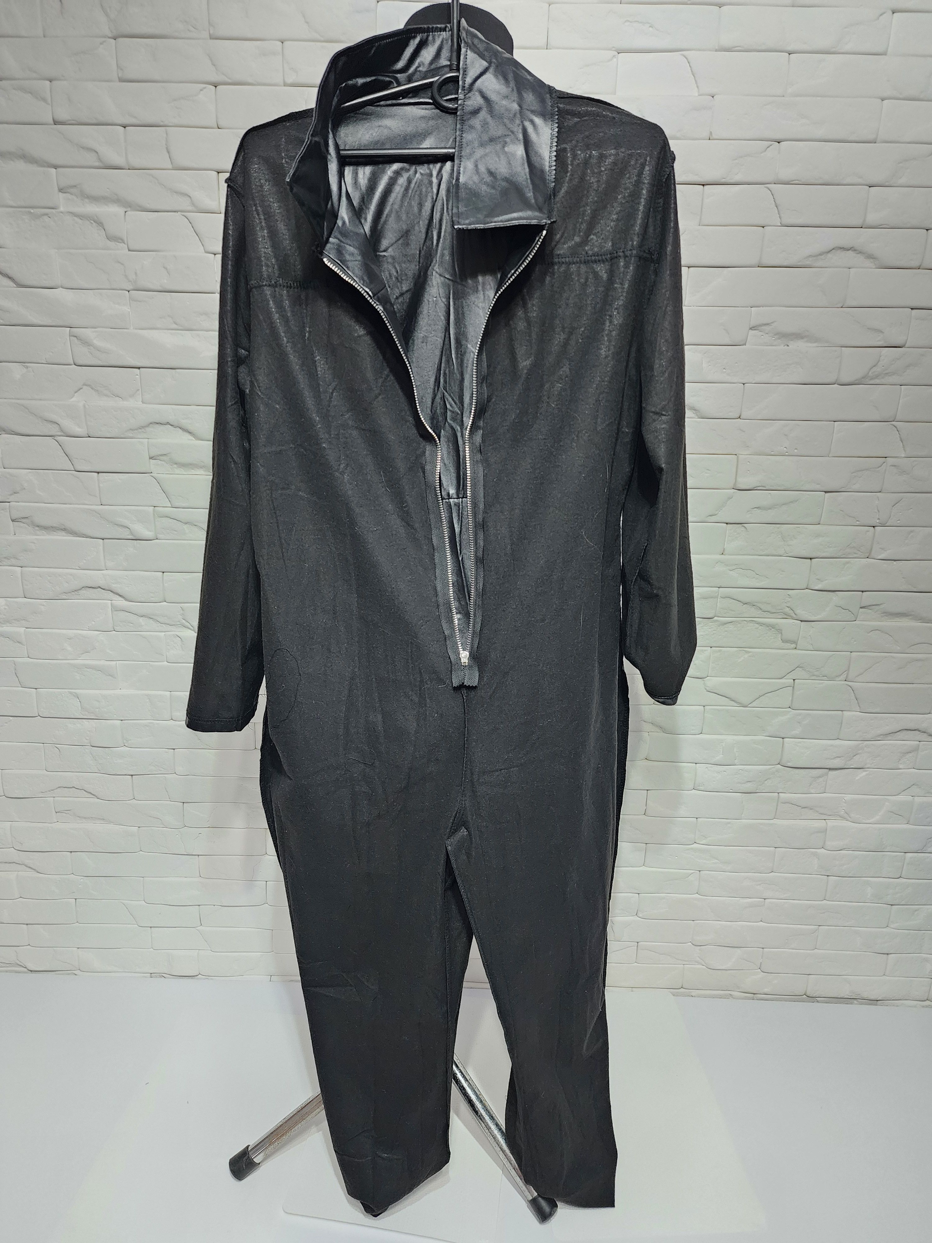 Other Women's black jumpsuit made of artificial leather. Size 40" / US 18 - 7 Thumbnail