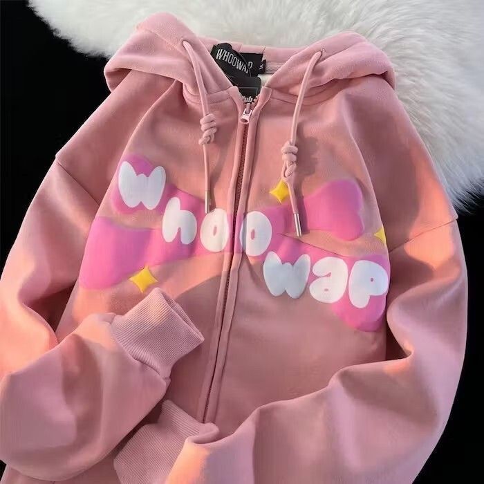 Japanese Brand Pink Color Cute Hoodie KPOP Style Size US M / EU 48-50 / 2 - 2 Thumbnail