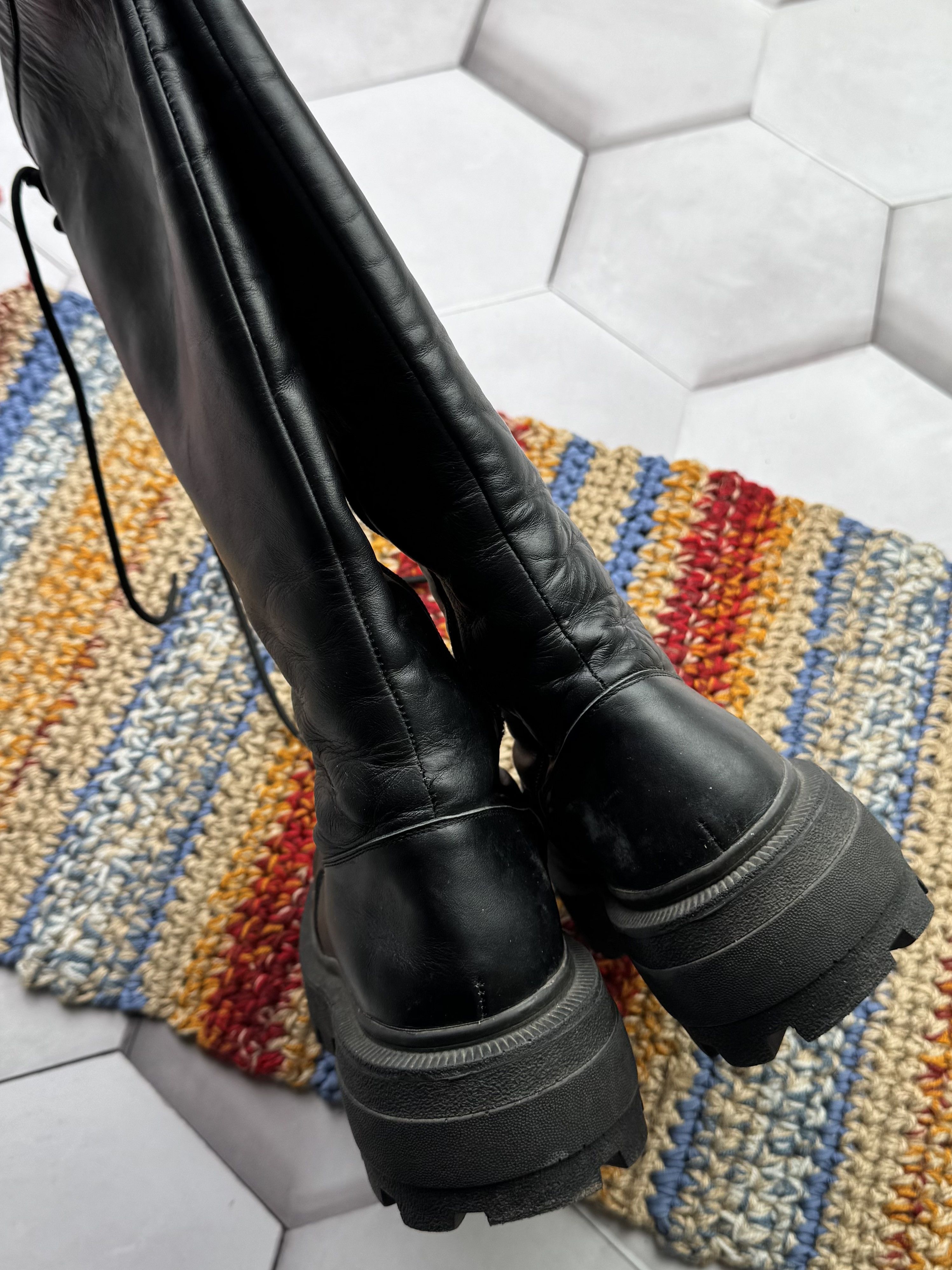 Vintage Vintage Leather Oversized Boots Size US 9 / IT 39 - 10 Thumbnail
