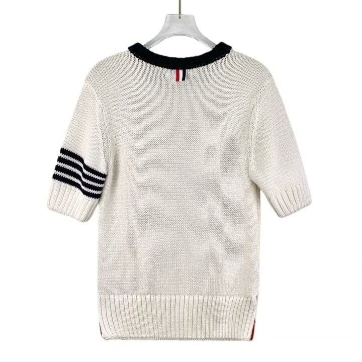 Thom Browne Thom Browne Classic 4-Bar Cotton Crewneck Sweater Size US XS / EU 42 / 0 - 2 Thumbnail
