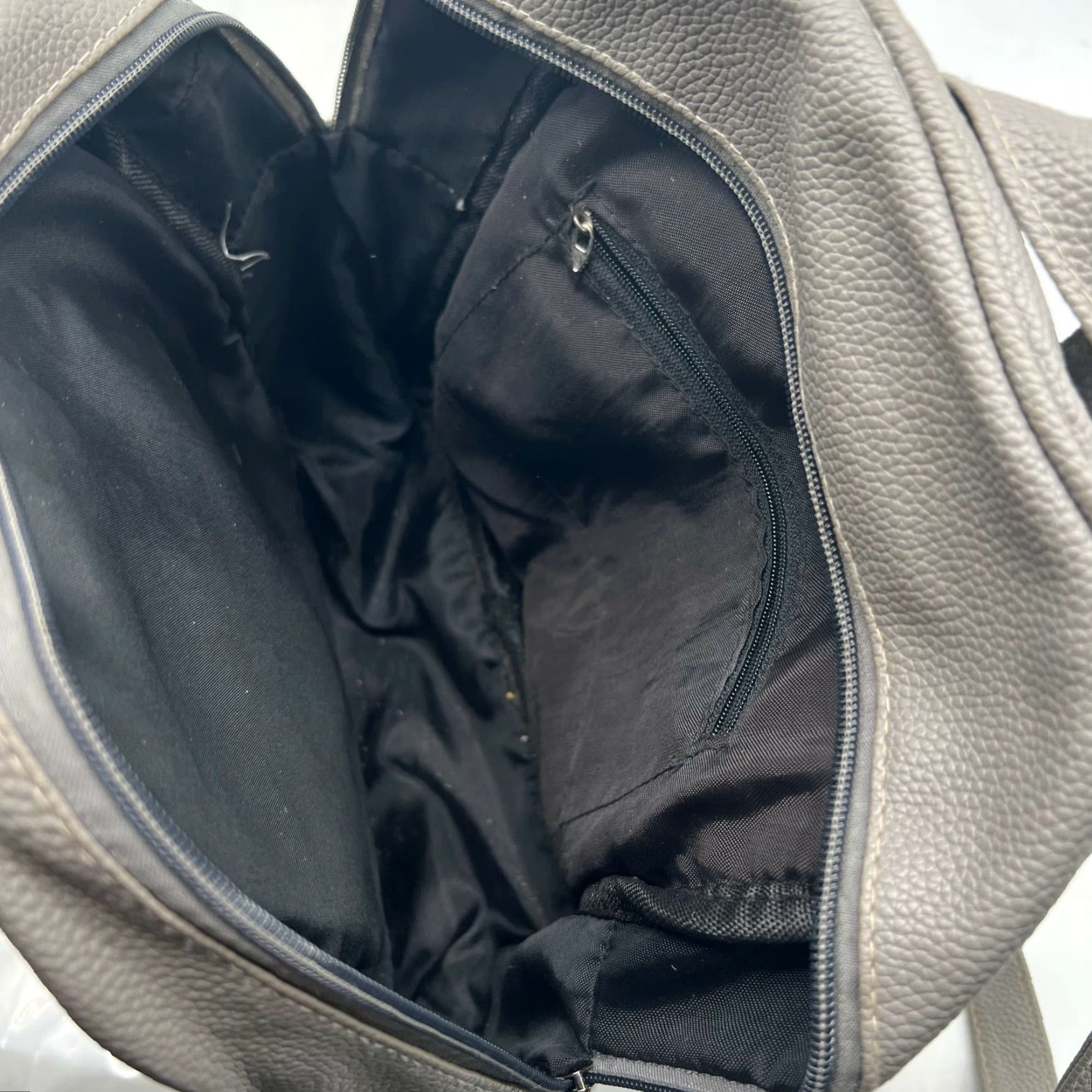 Vintage Women Gray Faux Leather Backpack Purse Adjustable Strap Tassel Studded Travel Casual 9x10 Size ONE SIZE - 3 Thumbnail
