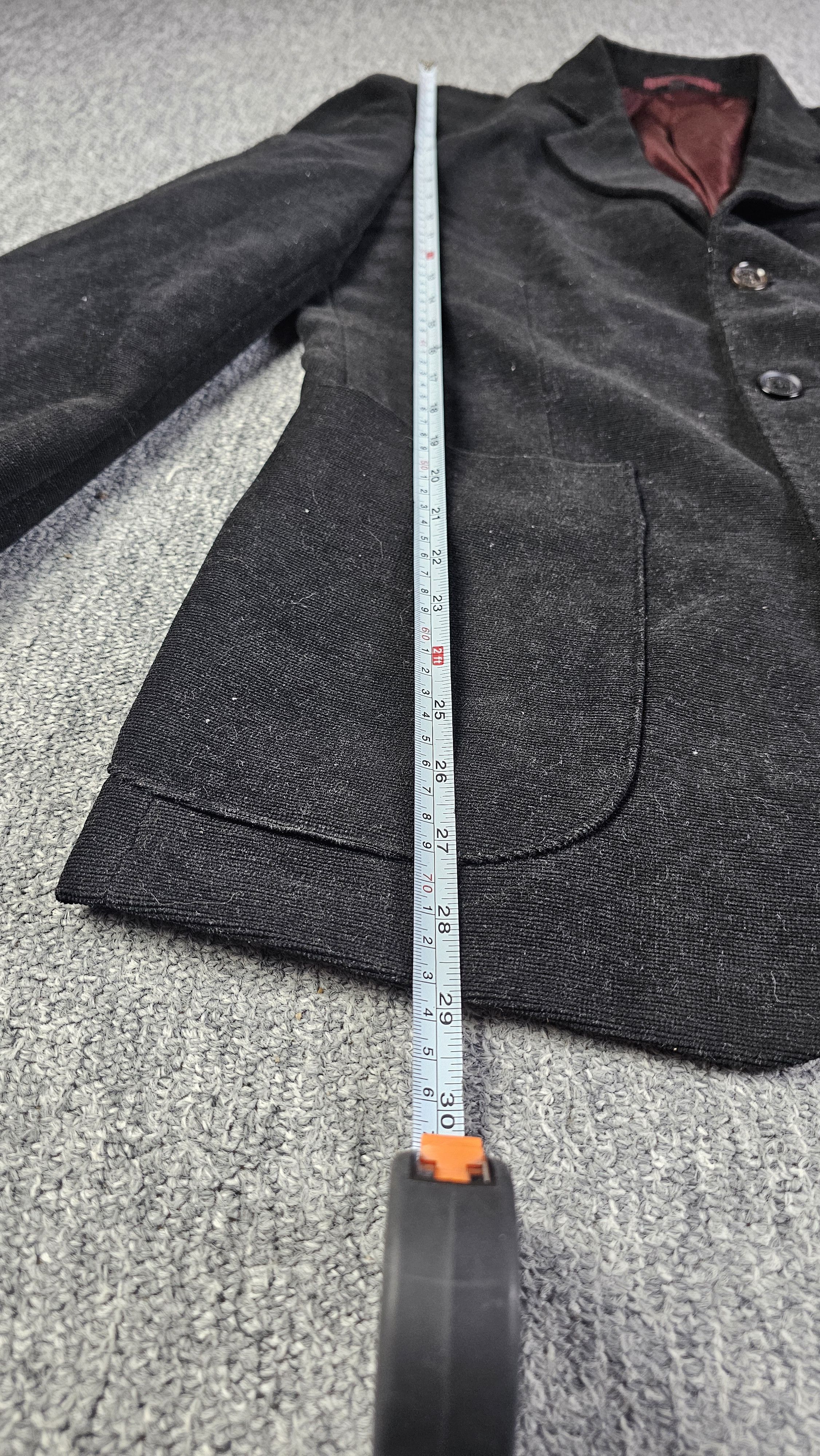 Louis Feraud Feraud Superior Corduroy Blazer Charcoal Sport Coat 42R 90s Size 42R - 9 Thumbnail