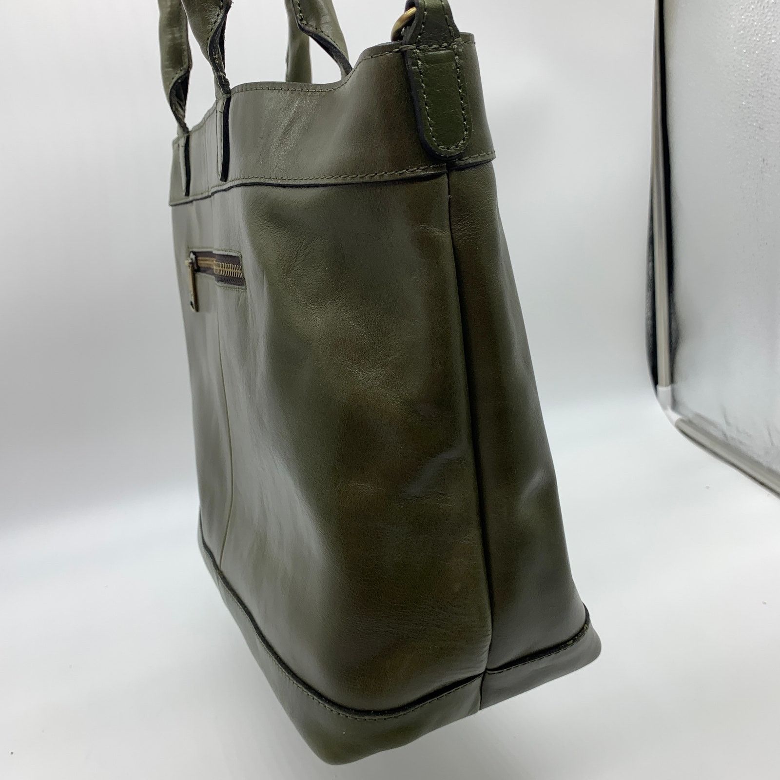 Other Patricia Nash Convertible Leather Mallory Tote Soft Olive Size ONE SIZE - 8 Thumbnail