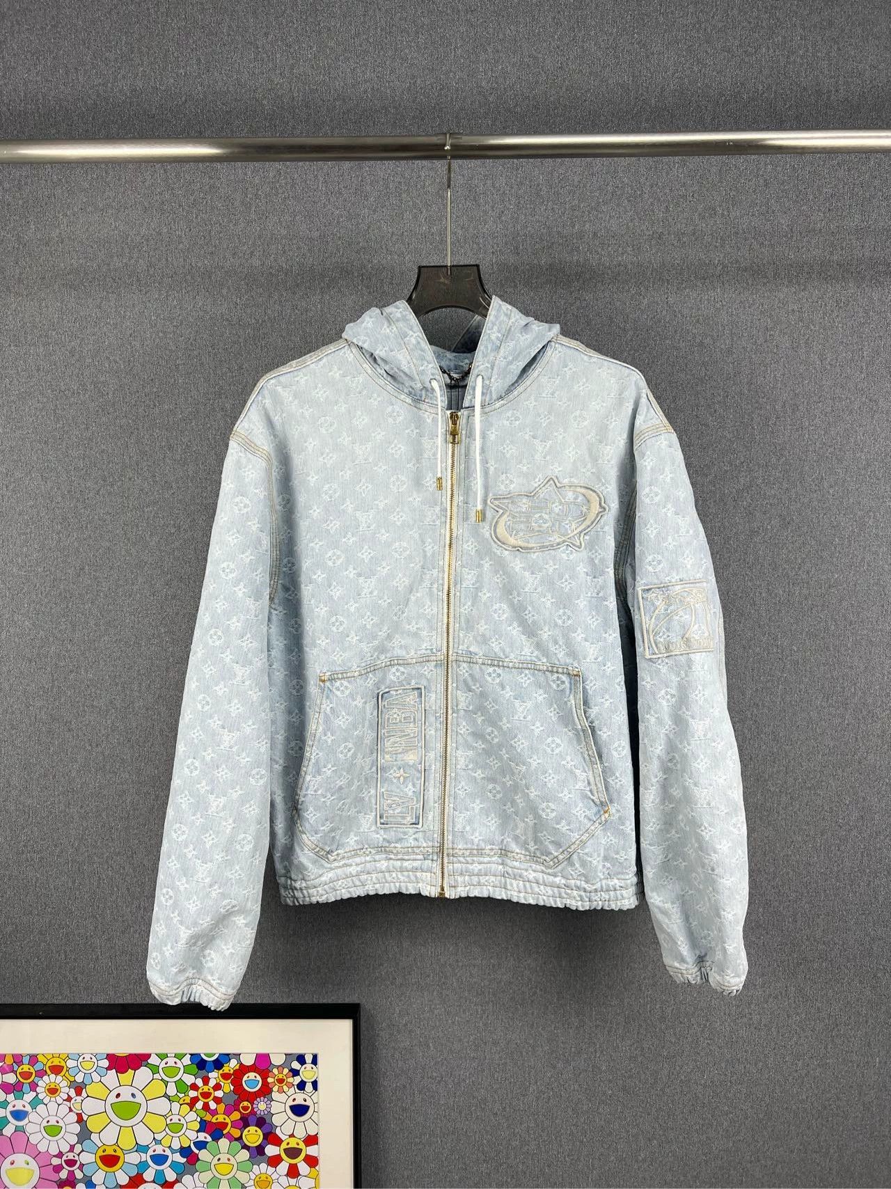 Louis Vuitton LOUIS VUITTON LV NBA collaboration all-logo denim jacket Size XL / US 12-14 / IT 48-50 - 1 Thumbnail