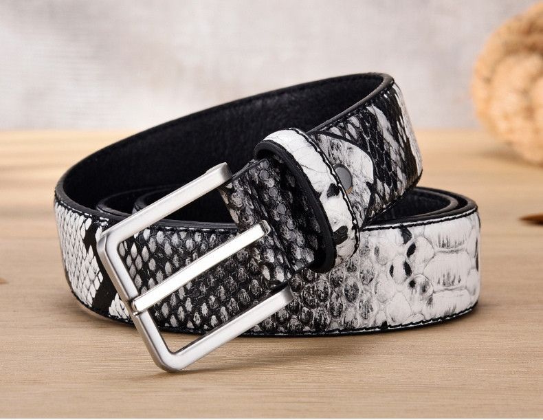 Japanese Brand Snake Pattern PU Leather Belt Size ONE SIZE - 4 Thumbnail