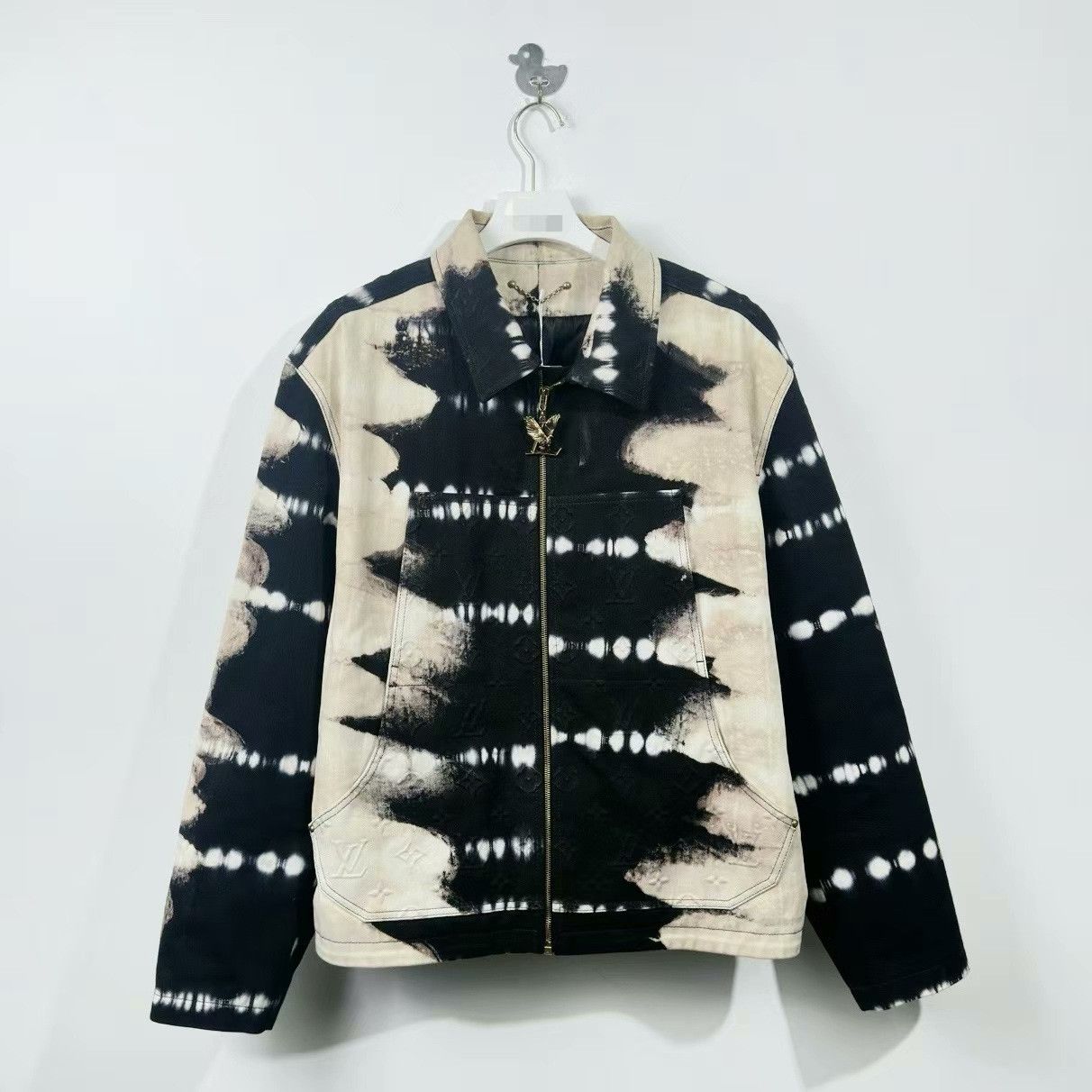 Louis Vuitton black and white tie-dye denim jacket Size US XXL / EU 58 / 5 - 1 Thumbnail