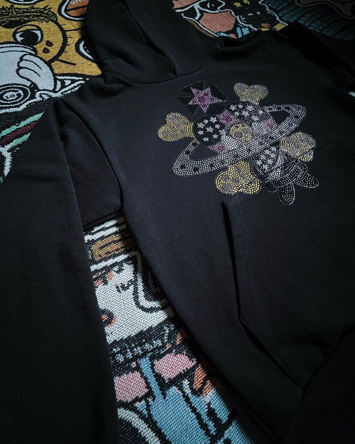 Sukamii ⚰️Sukamii Rhinestone DeadHeart Hoodie⚰️ Size US S / EU 44-46 / 1 - 3 Thumbnail