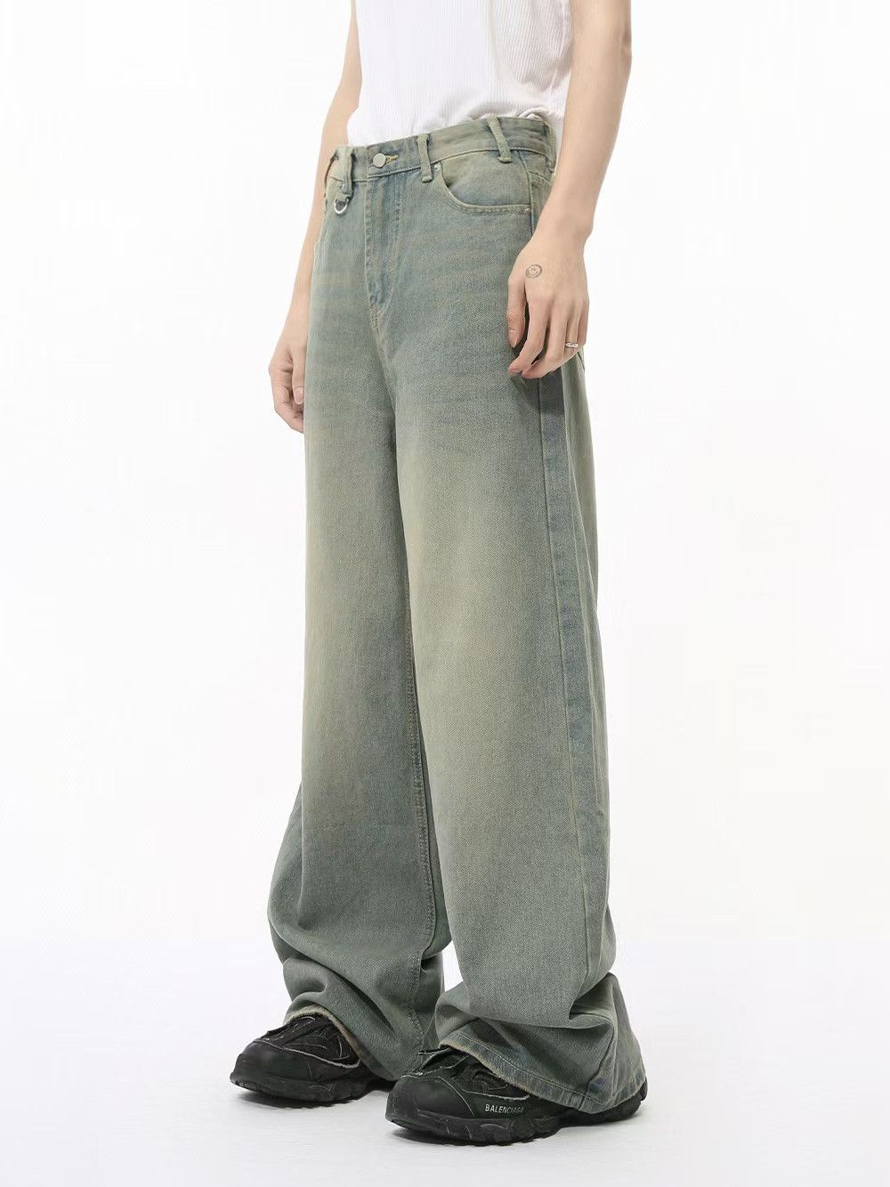 Japanese Brand × Jean Vintage Washed Straight Leg Wide Leg Loose Jeans Size US 32 / EU 48 - 5 Thumbnail