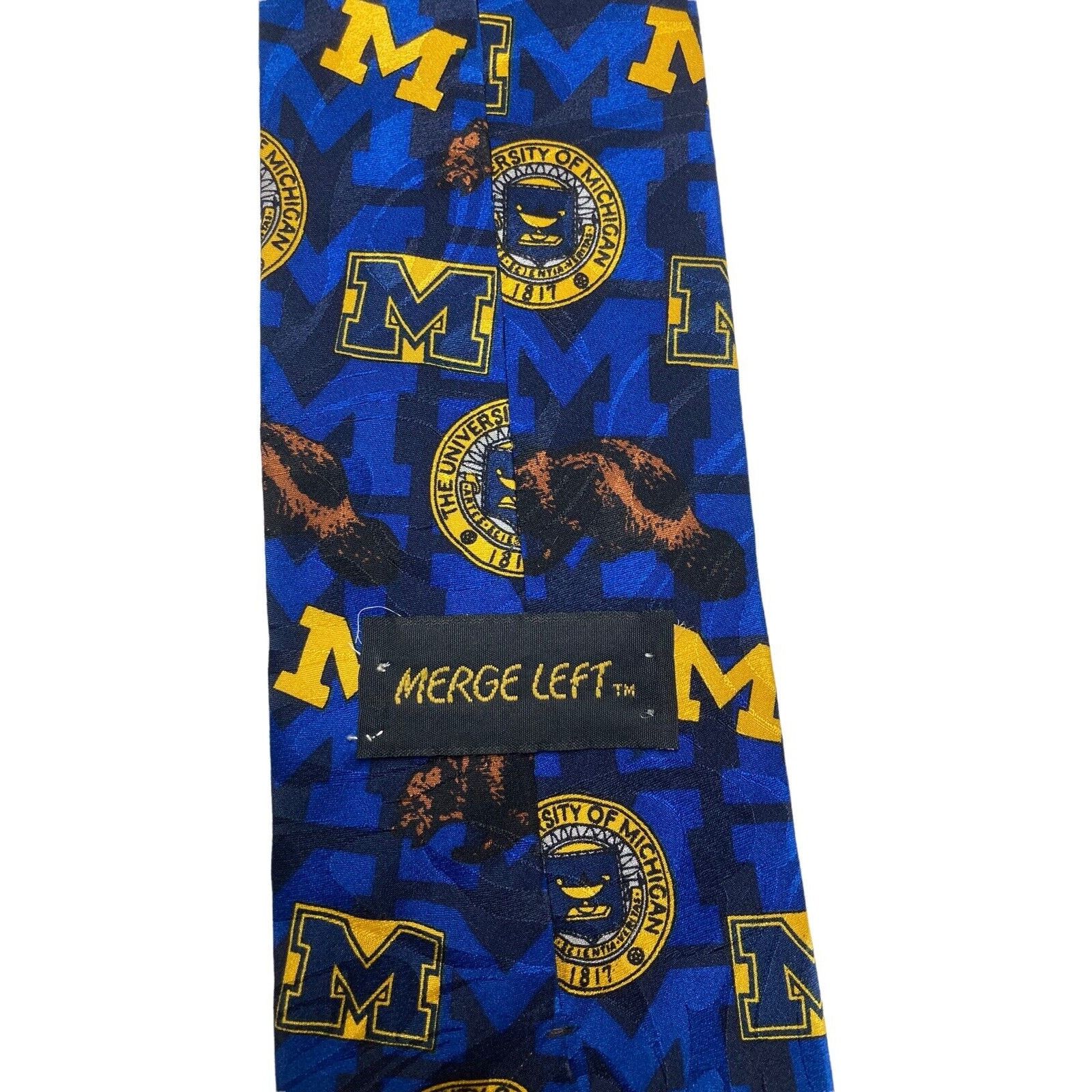 Other Merge Left University Of Michigan Logo Wolverine Necktie Size ONE SIZE - 3 Thumbnail