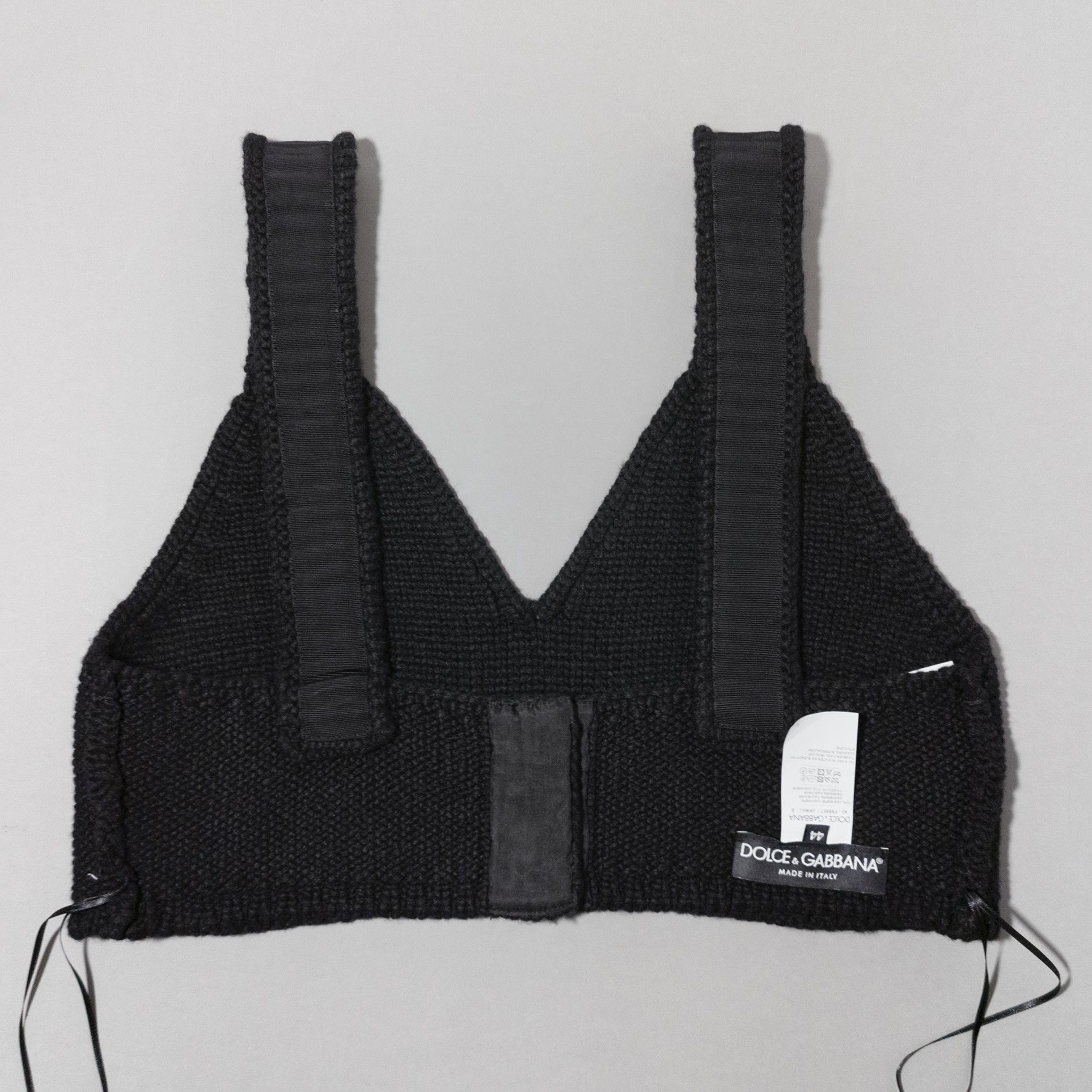 Dolce & Gabbana MSRP~600€ Unique Crop Top, 100% Cashmere! Tank Top, Bralette Size L / US 10 / IT 46 - 14 Thumbnail