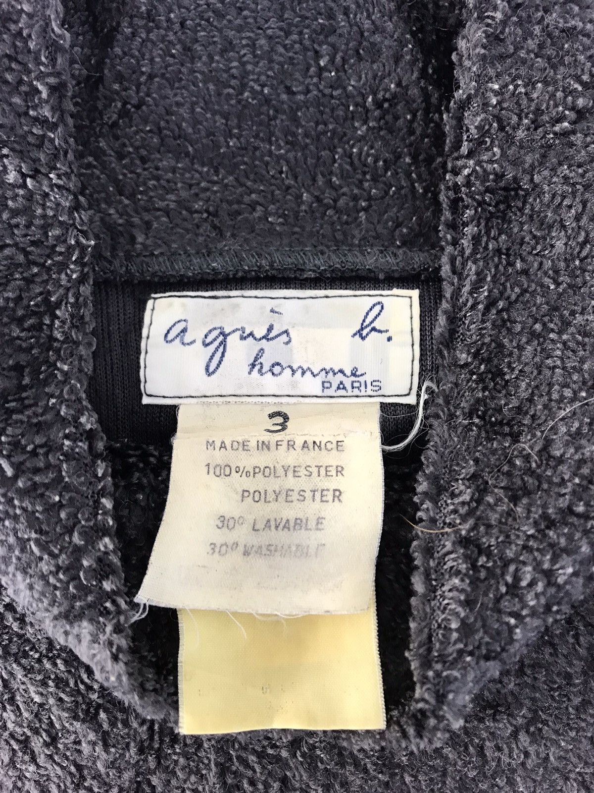 agnes b. Agnes B Homme Paris Turtle Neck Fluffy Fleece Plain Design Size L / US 10 / IT 46 - 4 Thumbnail