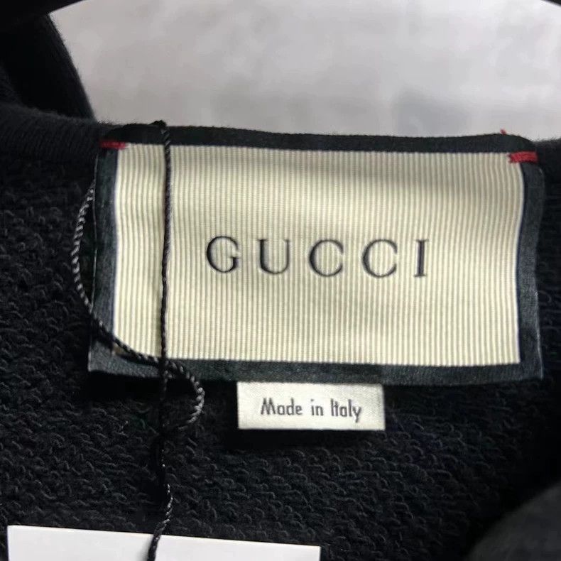 Gucci Gucci Classic black vintage belt printed logo hoodie 2501-N Size US XS / EU 42 / 0 - 4 Thumbnail