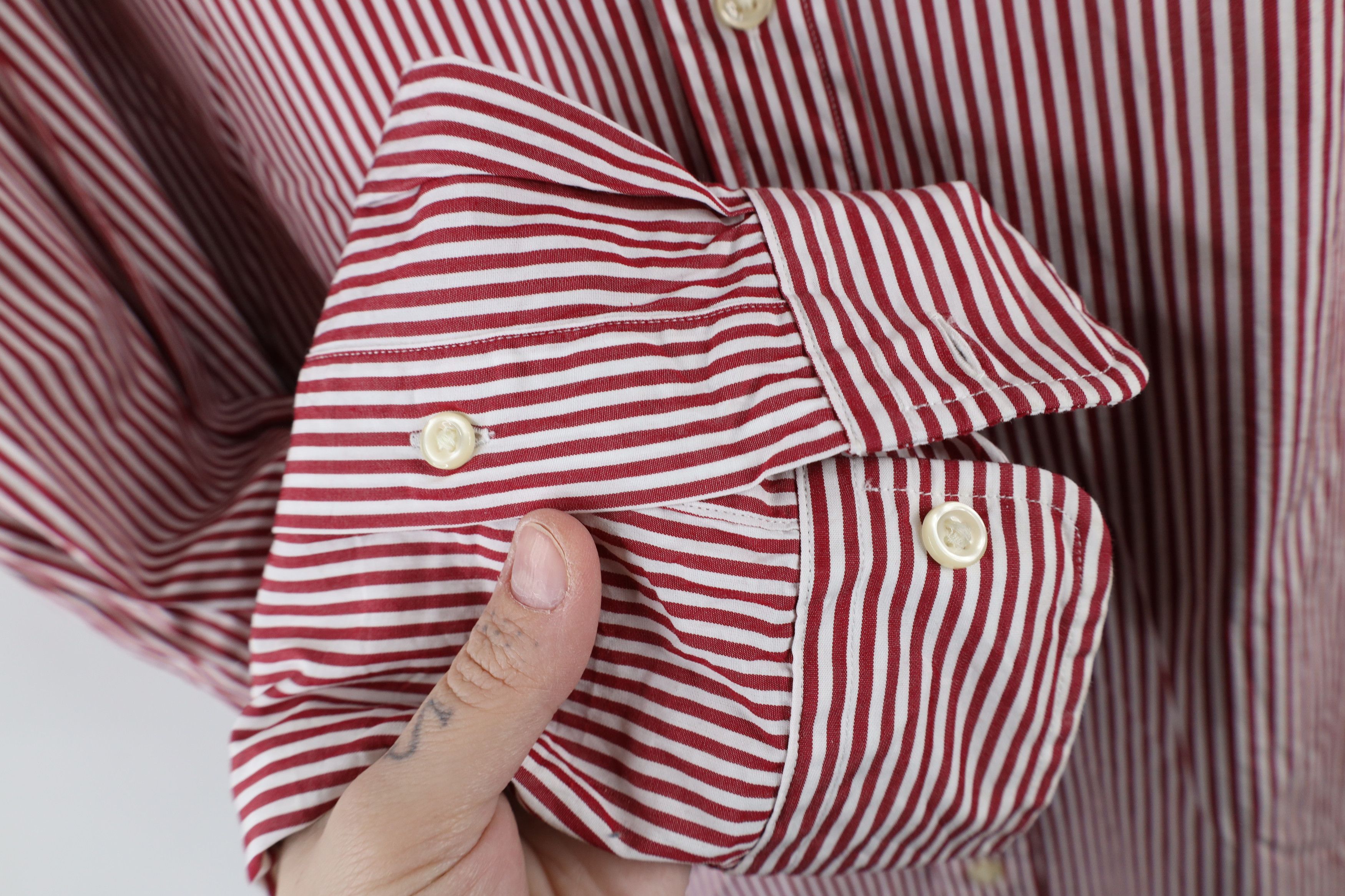 Ralph Lauren × Vintage Vintage Ralph Lauren Candy Cane Striped Button Down Shirt Size US XL / EU 56 / 4 - 5 Thumbnail