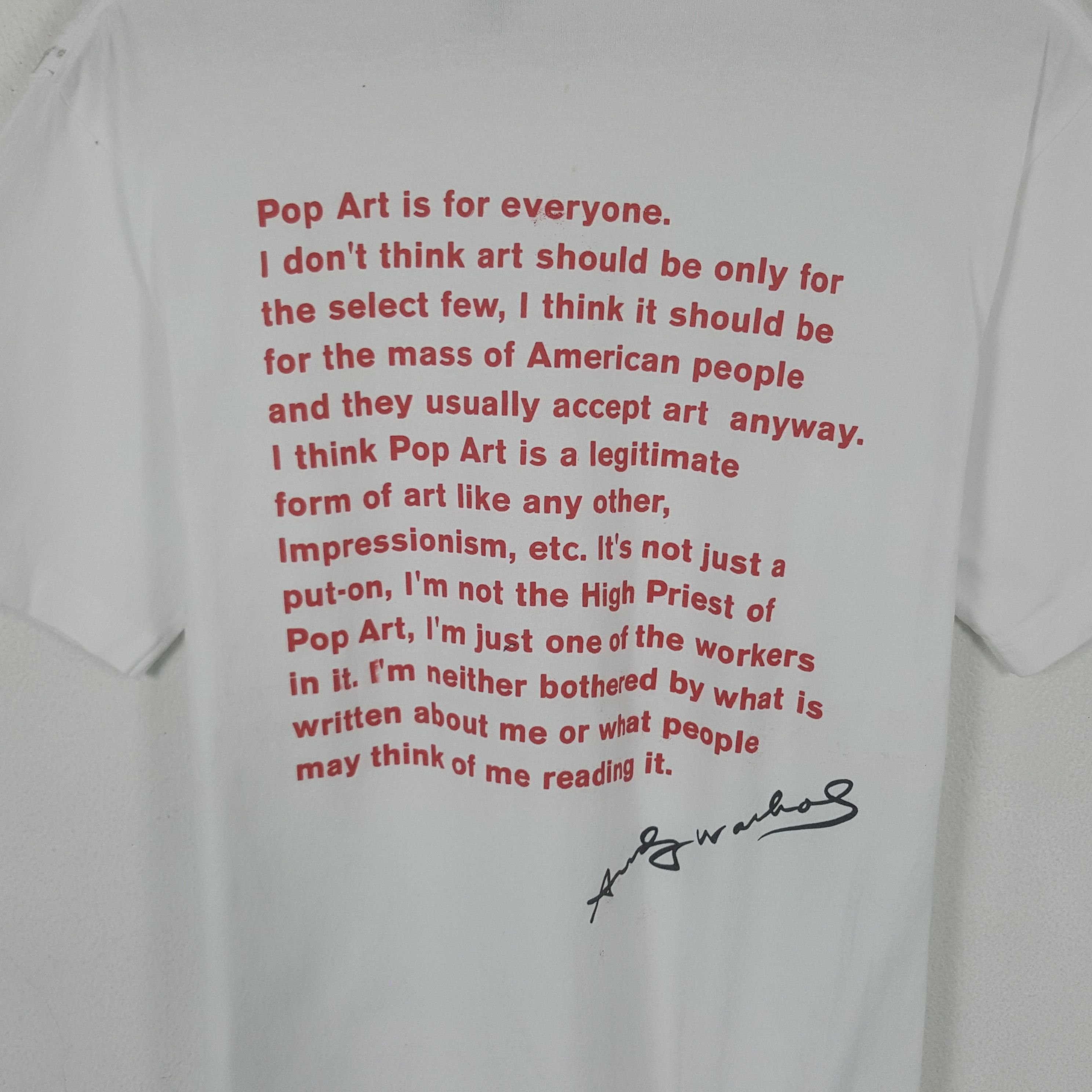 Uniqlo Vintage Andy Warhol Japanese Brand Monogram T-shirt RR19 Size US L / EU 52-54 / 3 - 4 Thumbnail