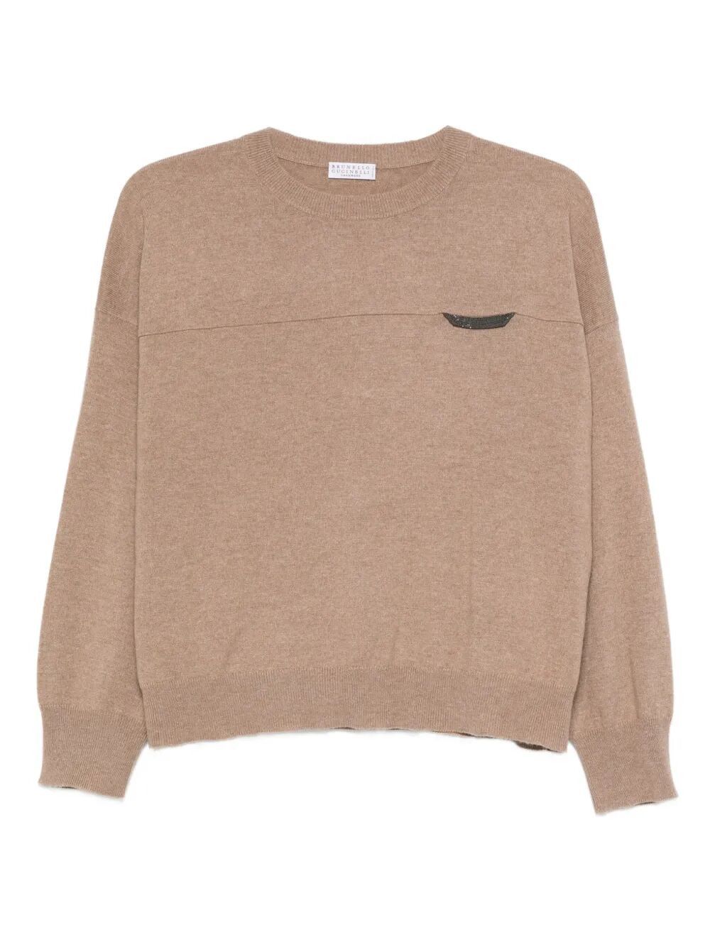Brunello Cucinelli CASHMERE ROUND NECK SWEATER Size L / US 10 / IT 46 - 1 Thumbnail