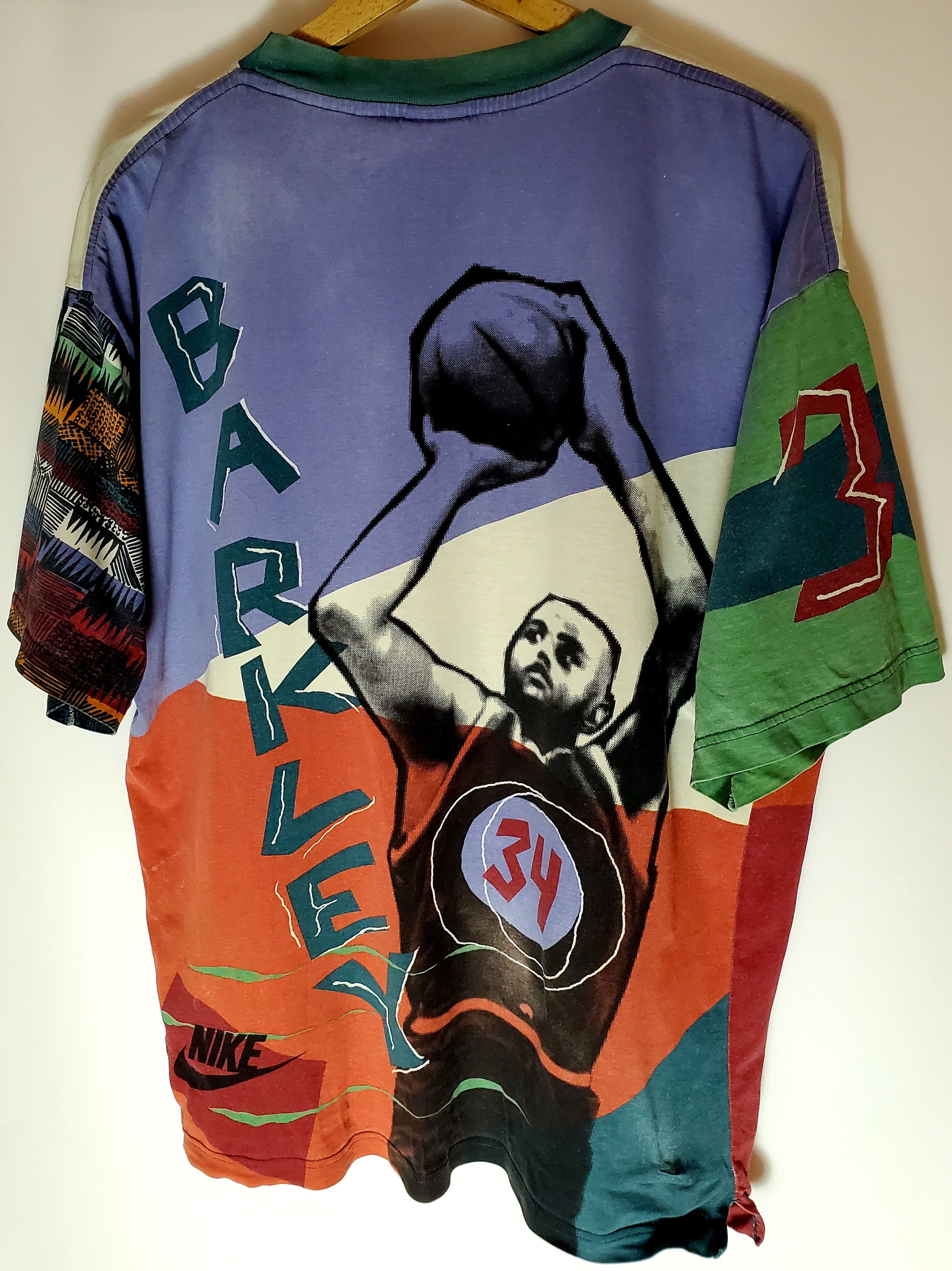 NBA × Nike × Vintage Vintage 90s Nike Charles Barkley #34 NBA Tshirt size M,L Size US M / EU 48-50 / 2 - 1 Thumbnail
