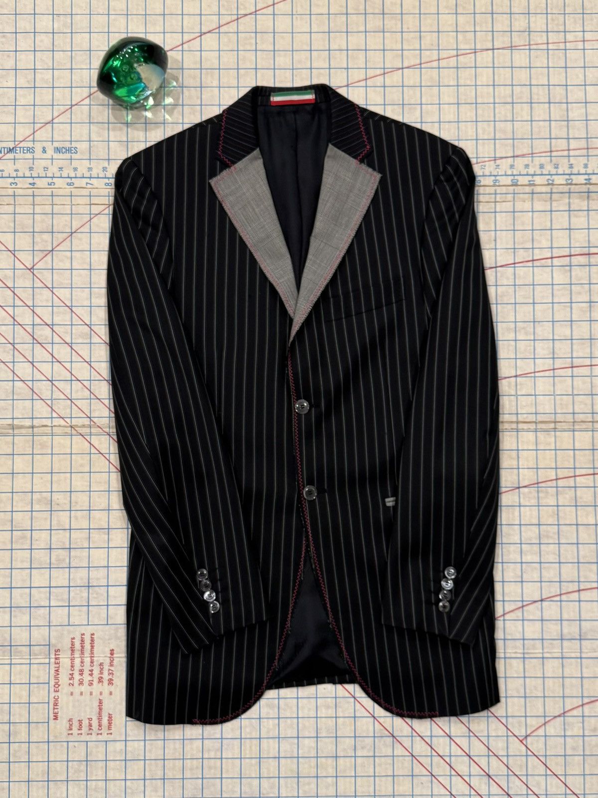 Moschino Moschino Pin Striped Blazer Black Avant Garde Jacket Size 42R - 4 Thumbnail